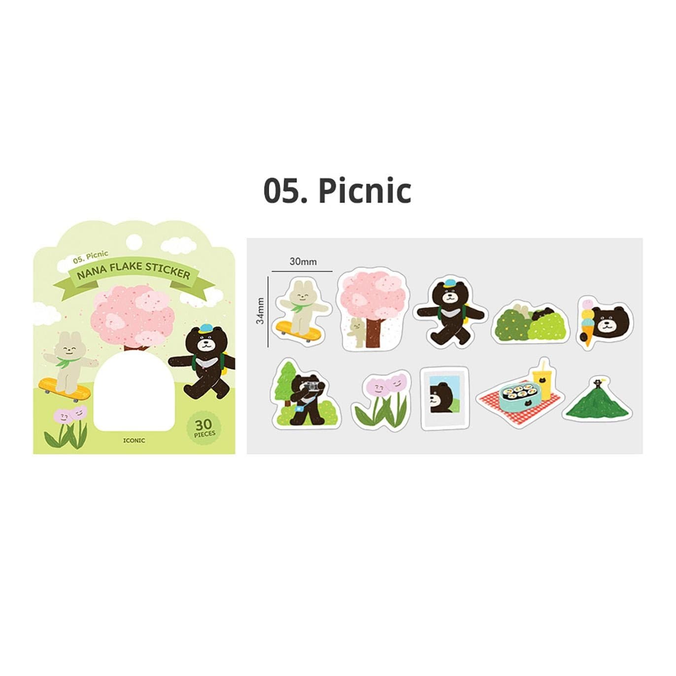 Iconic Stickers Nana Flake Stickers - Picnic