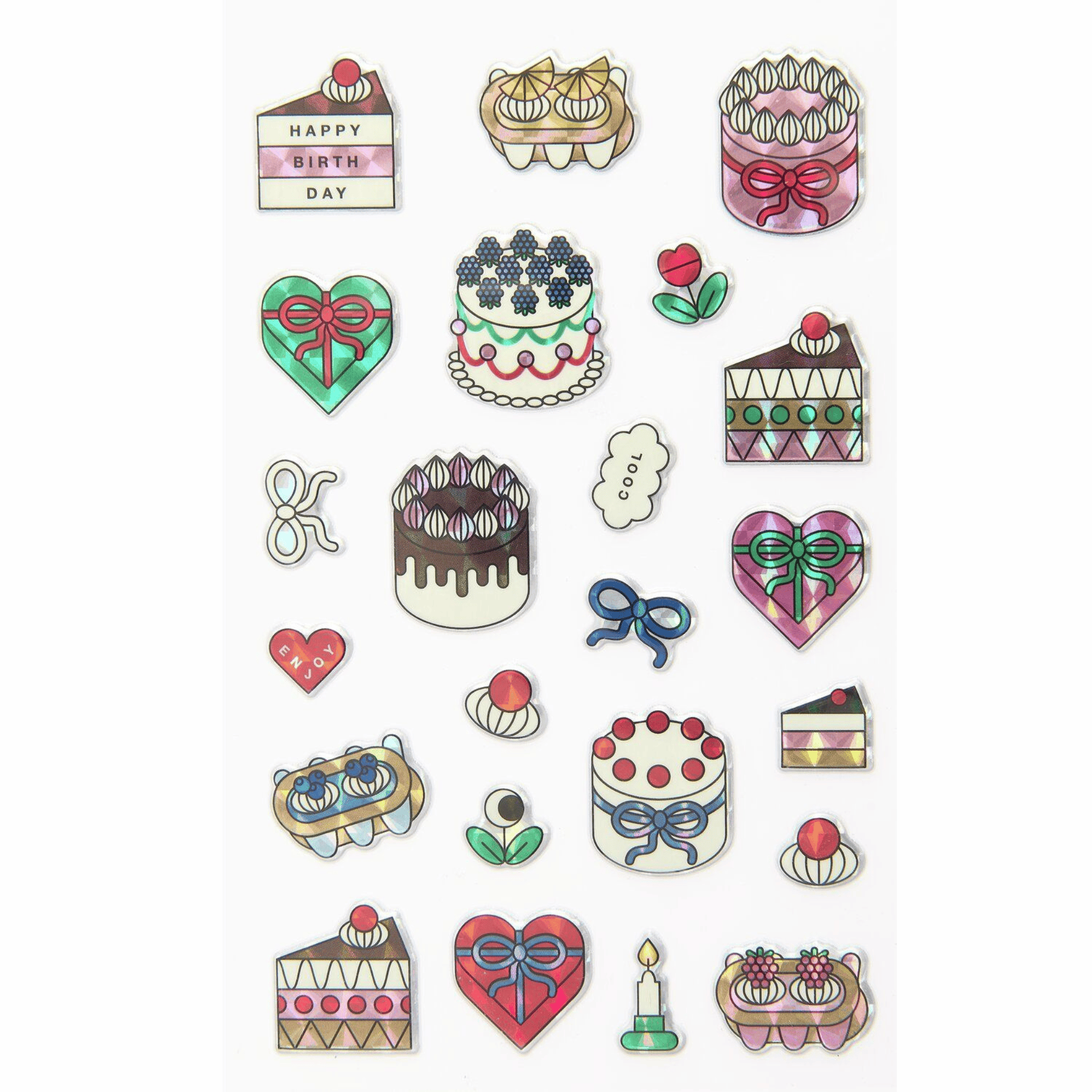 Rico Design Stickers Puffy Stickers Cake