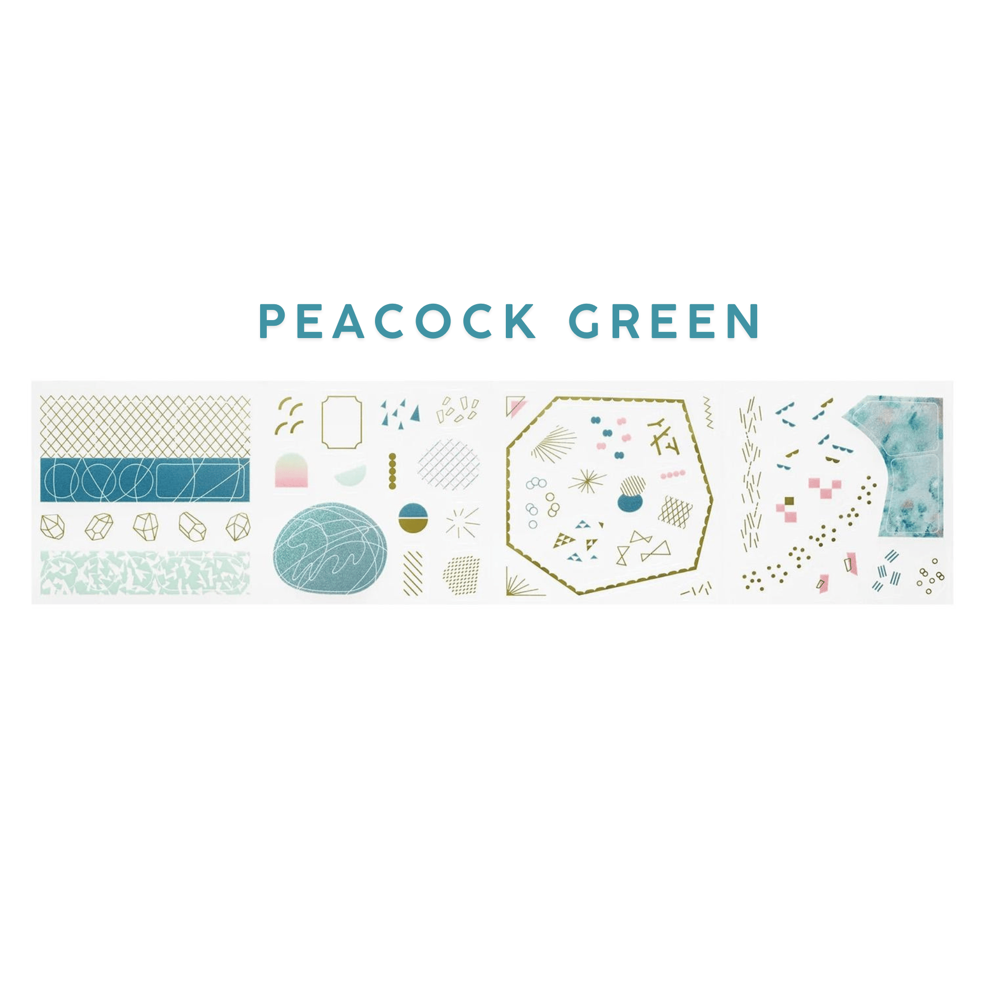 King Jim Hitotoki Stickers PEACOCK GREEN Roll Stickers - Coffret