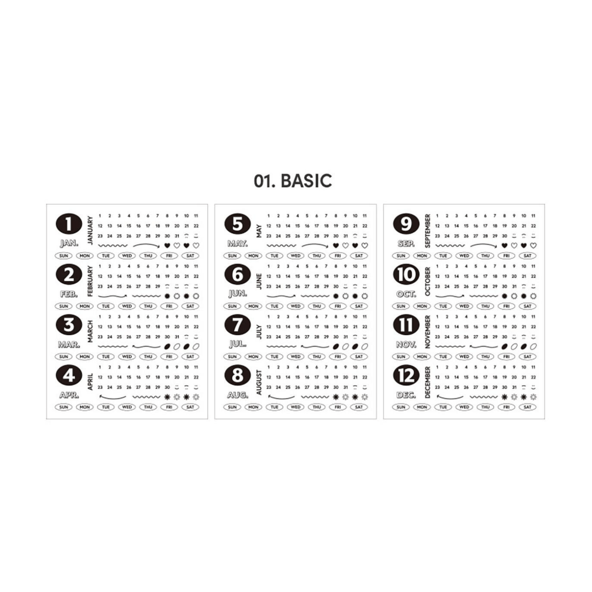 Iconic Stickers Sticker Diary Date