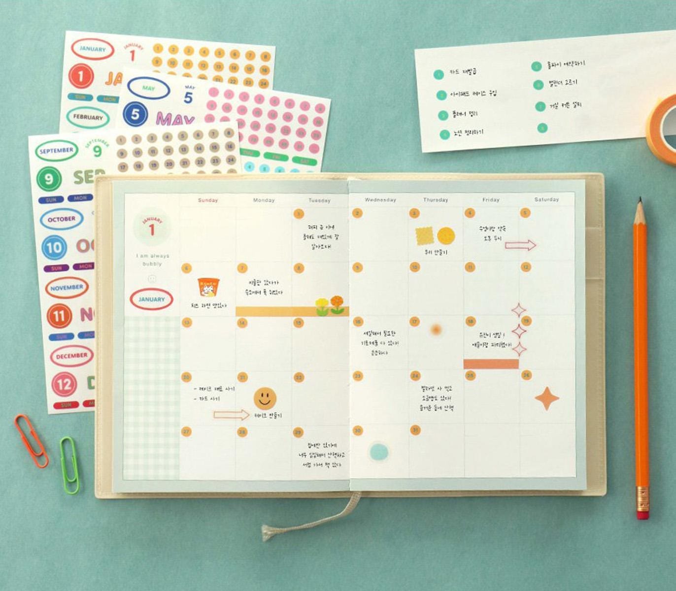 Iconic Stickers Sticker Diary Date
