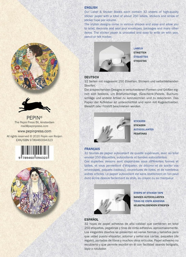 Pepin Press Stickers Stickers Book - Gustav Klimt