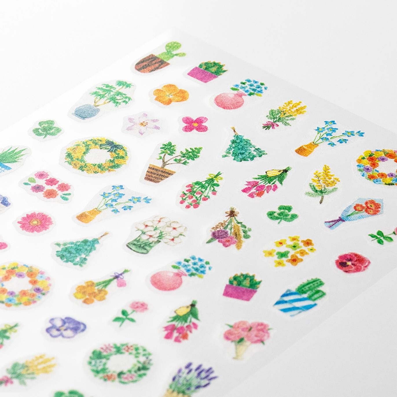 Midori Stickers Stickers Diary Midori Flowers