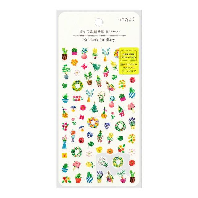 Midori Stickers Stickers Diary Midori Flowers