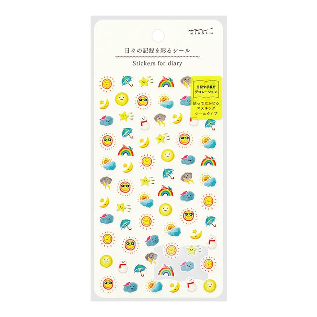 Midori Stickers Stickers Diary Midori Weather