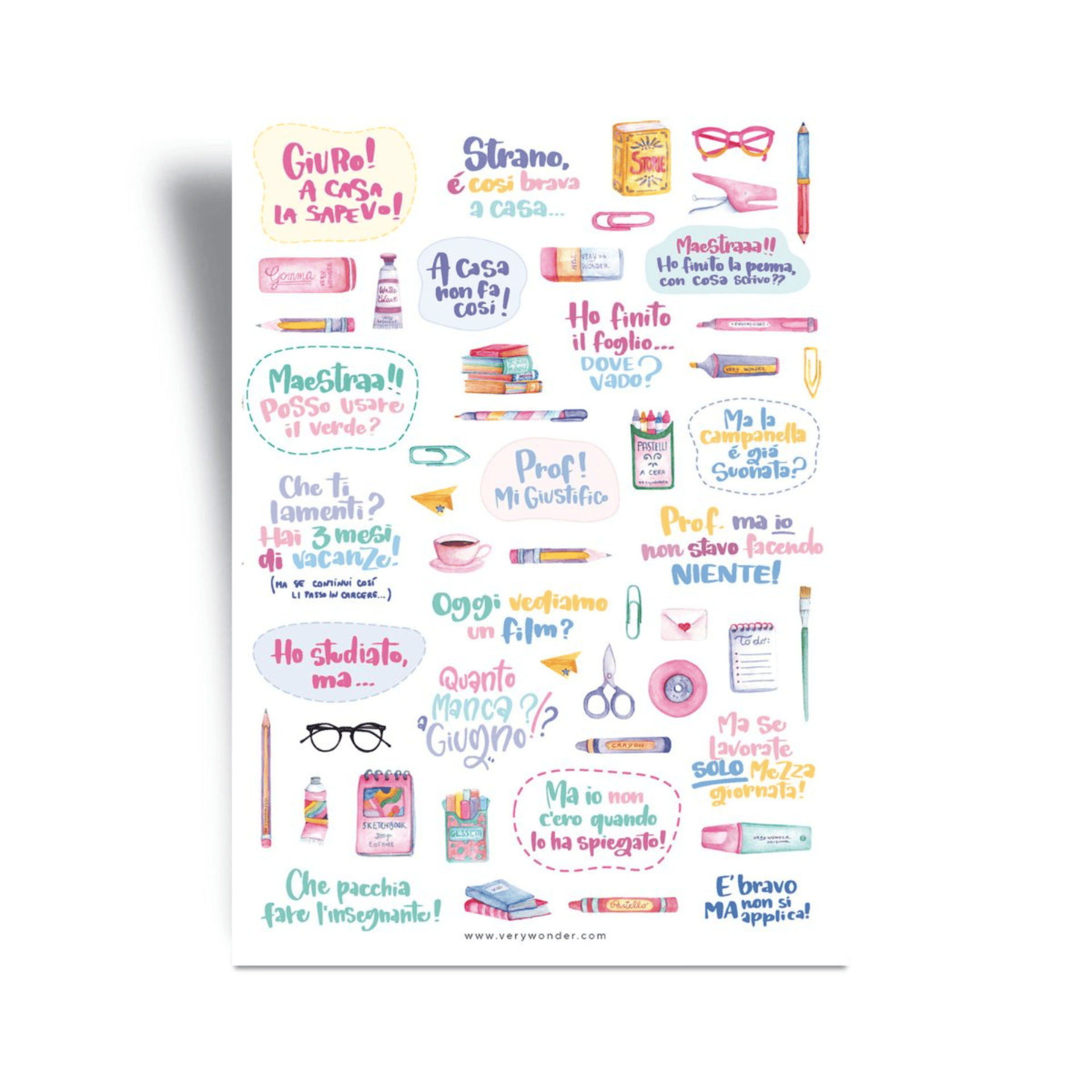 Very Wonder Stickers Stickers Docenti - Frasi