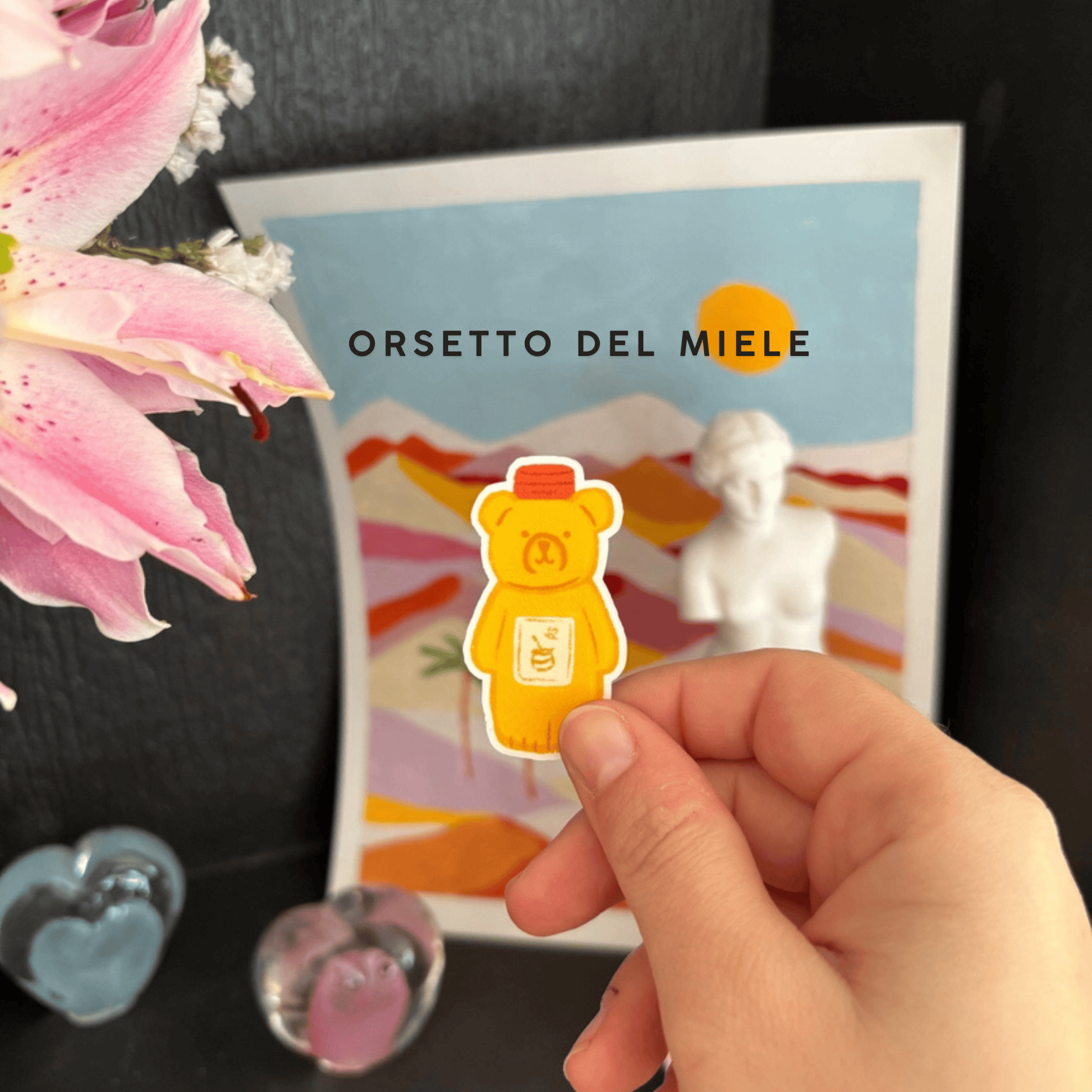 Florence Papeterie Stickers ORSETTO DEL MIELE Stickers in vinile Florence - Food & Drinks