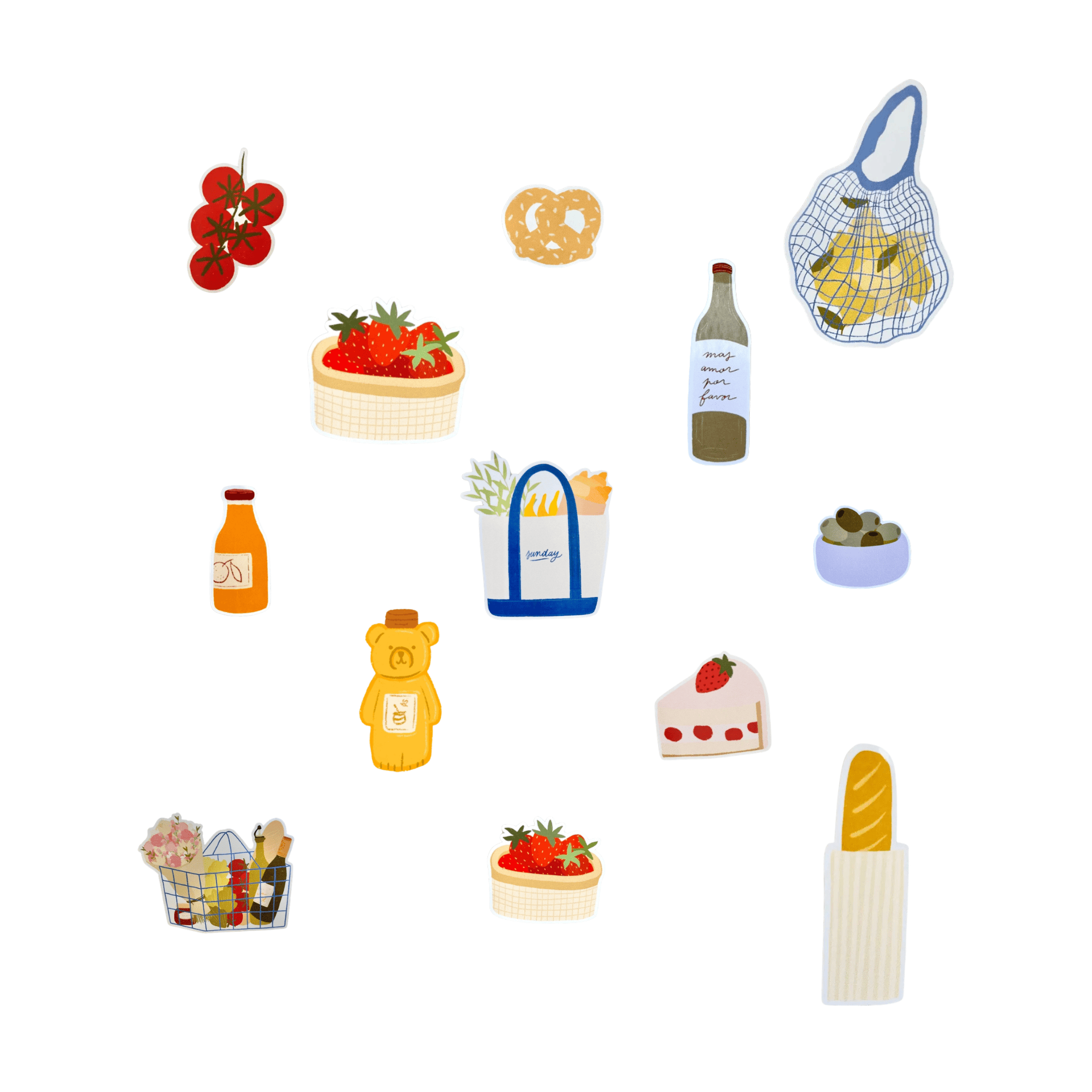 Florence Papeterie Stickers Stickers in vinile Florence - Food & Drinks