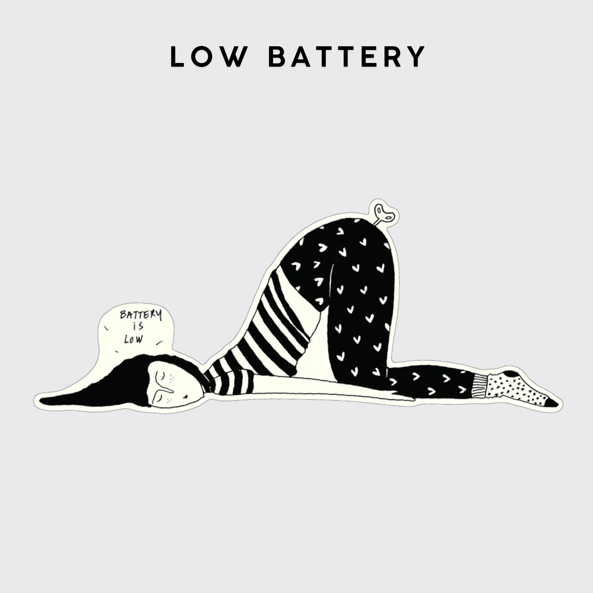 Helen B Stickers LOW BATTERY Stickers in vinile - Helen B