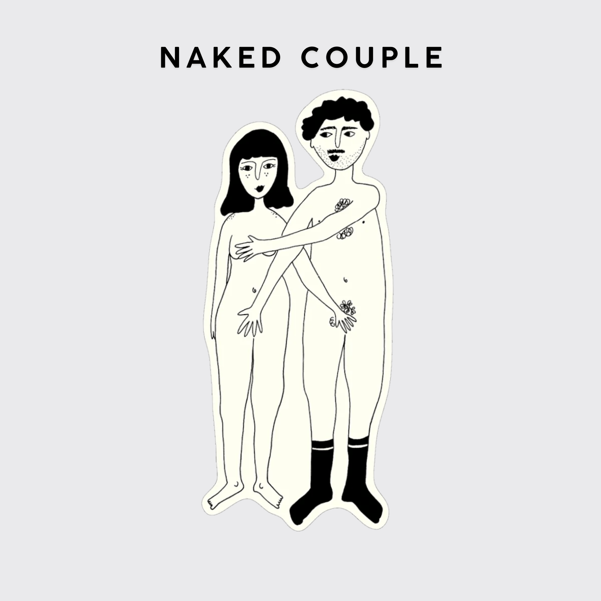 Helen B Stickers NAKED COUPLE Stickers in vinile - Helen B