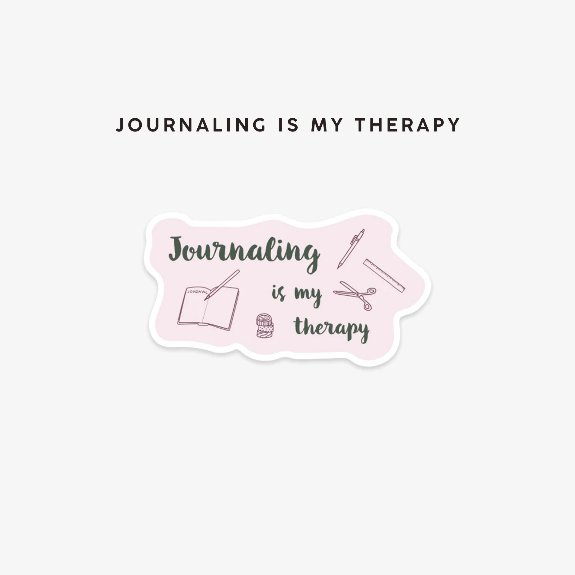 Kartotek Stickers JOURNALING IS MY THERAPY Stickers in vinile - Kartotek