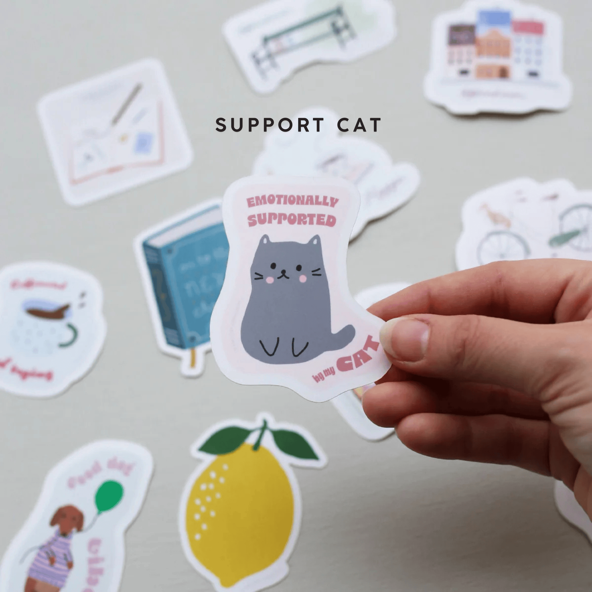 Kartotek Stickers SUPPORT CAT Stickers in vinile - Kartotek
