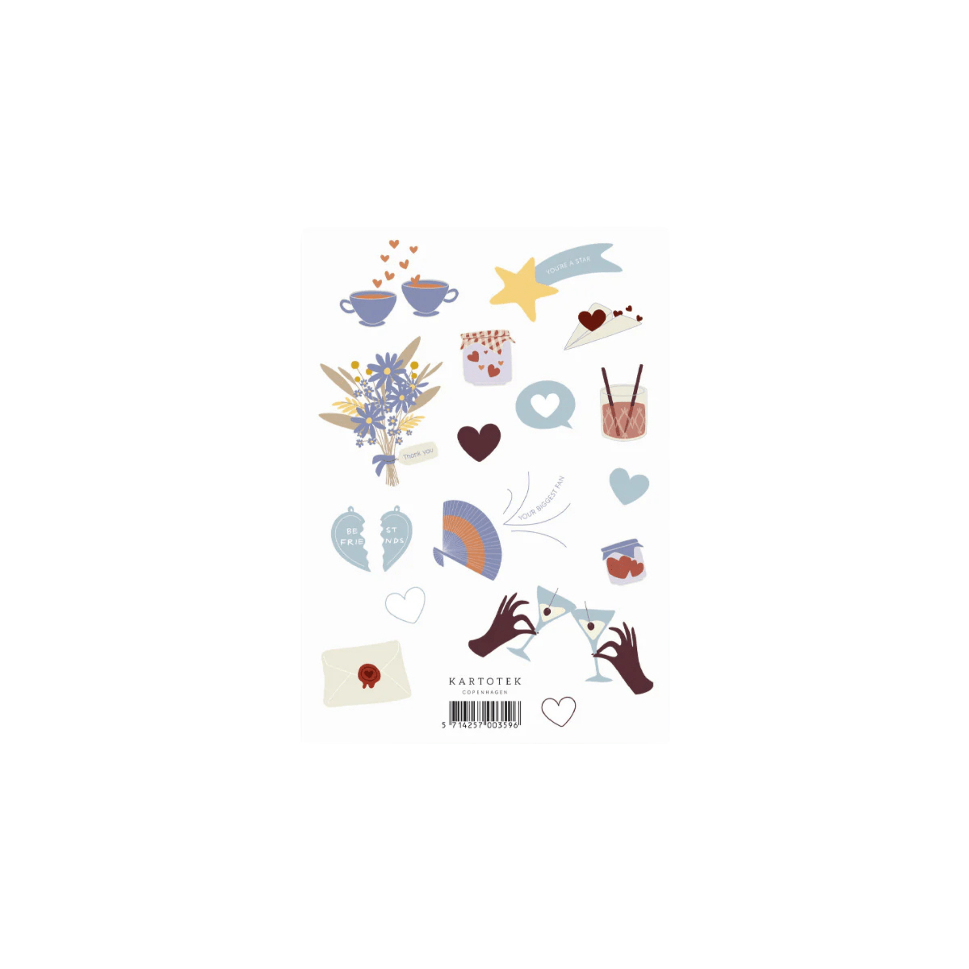 Kartotek Stickers Stickers Love & Friendship