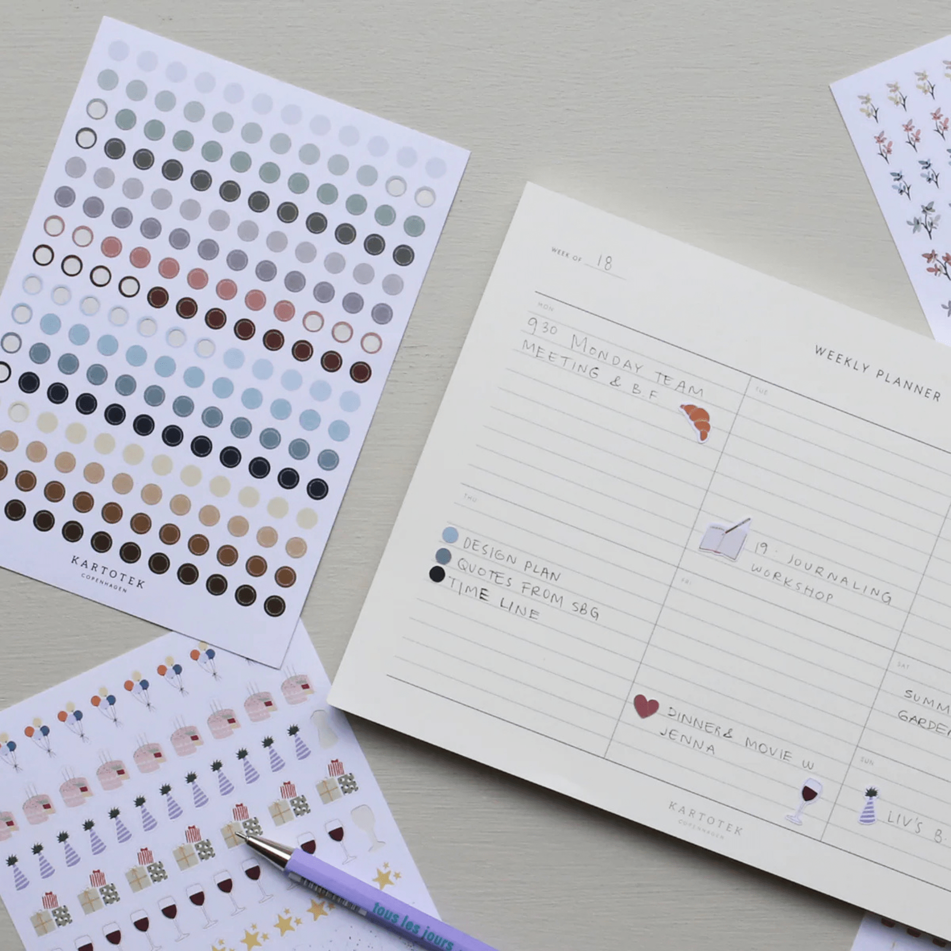 Kartotek Stickers Stickers Micro Dots - World