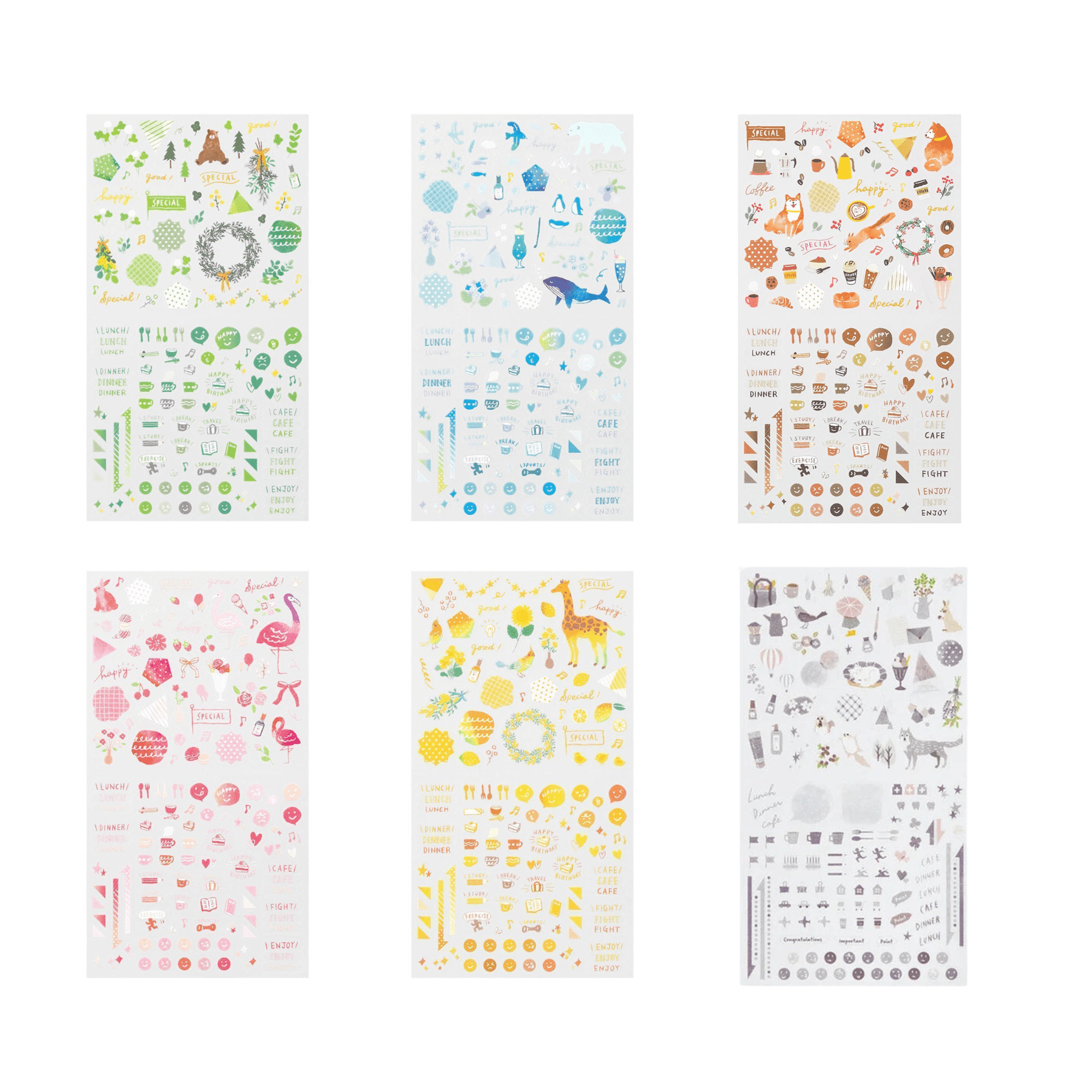 Midori Stickers Stickers Midori Color Collection