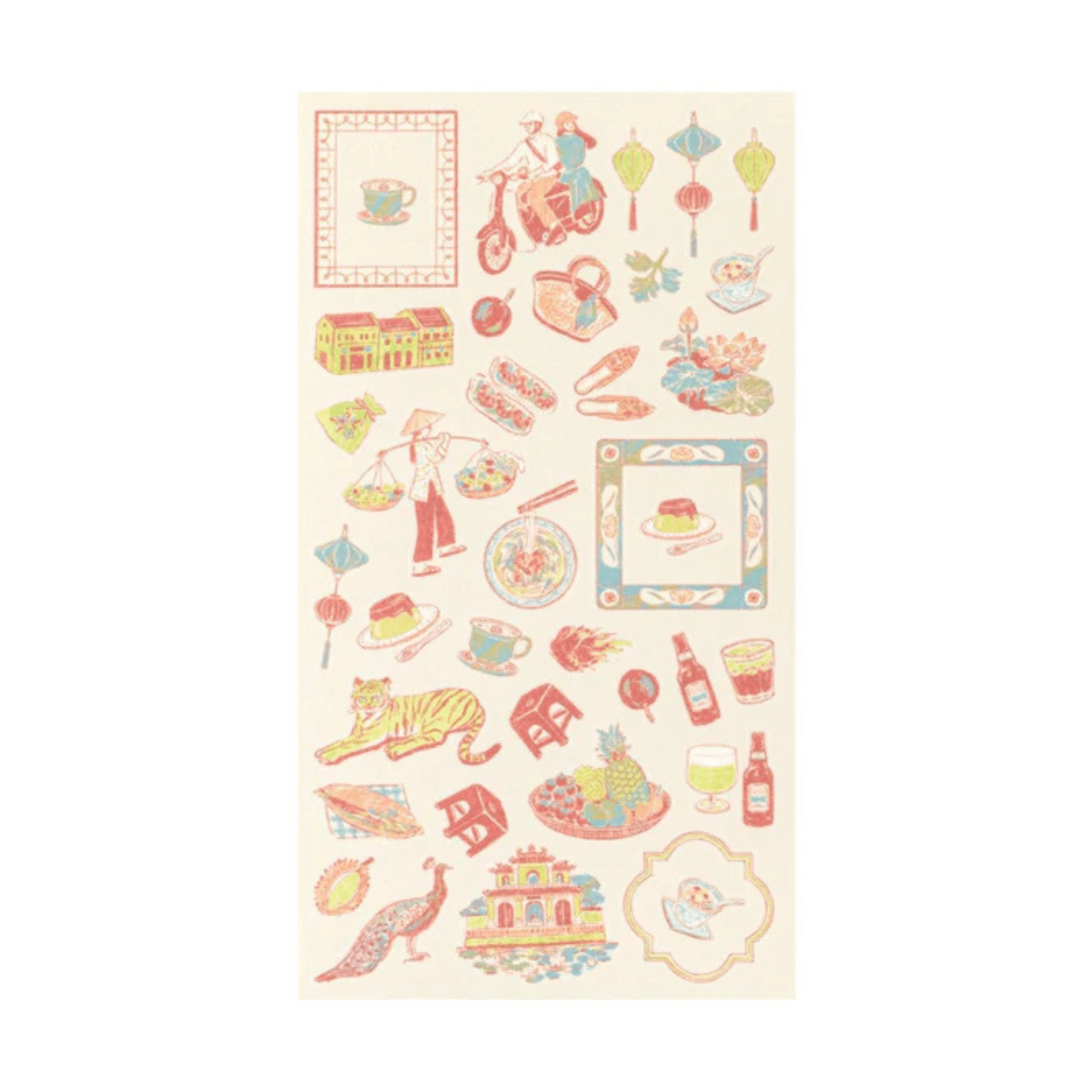 Midori Stickers Stickers Midori Vietnamese Motifs