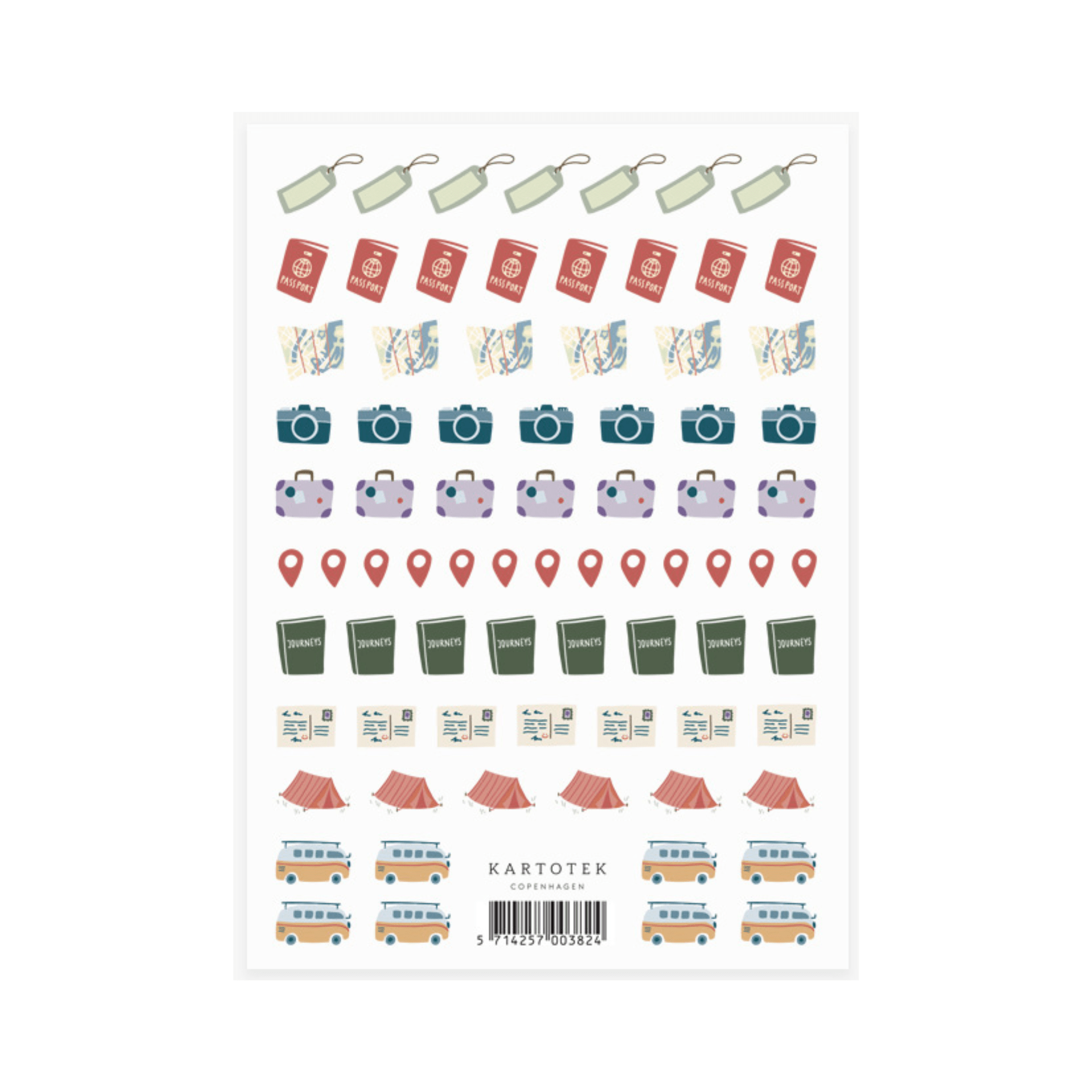 Kartotek Stickers Stickers Mini Travel Icons