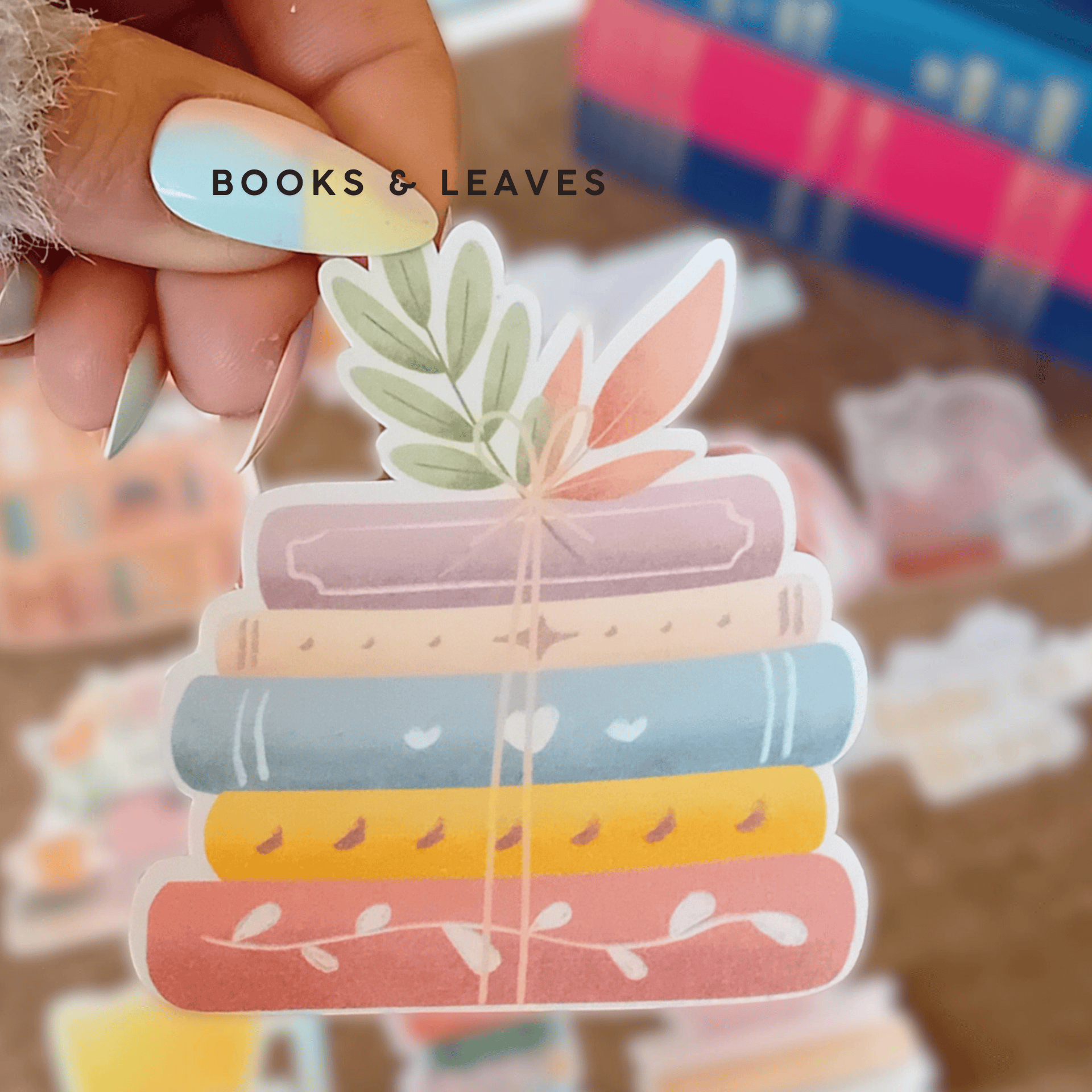 La baleine qui embosse Stickers BOOKS & LEAVES Stickers Olografici Books Lovers