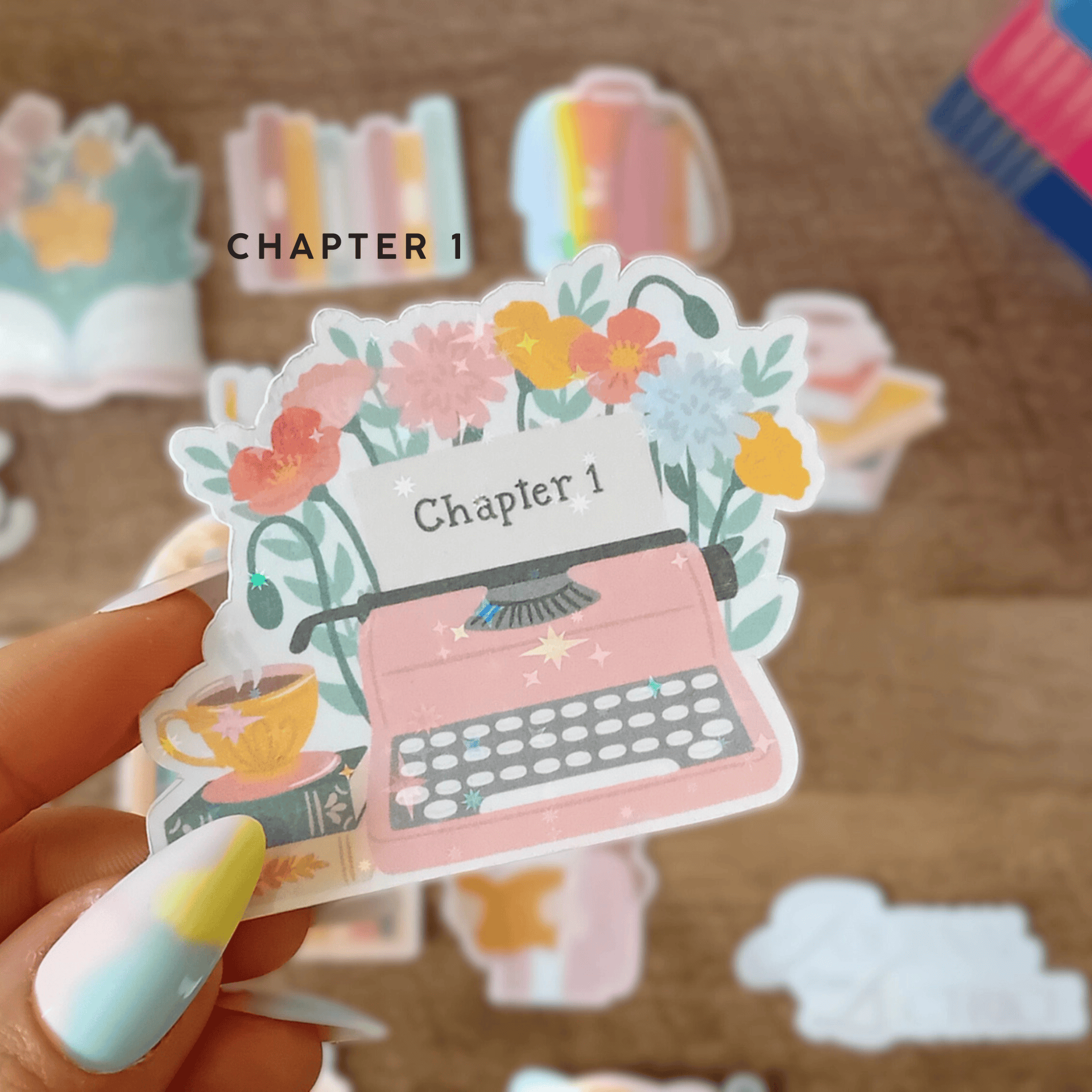 La baleine qui embosse Stickers CHAPTER 1 Stickers Olografici Books Lovers