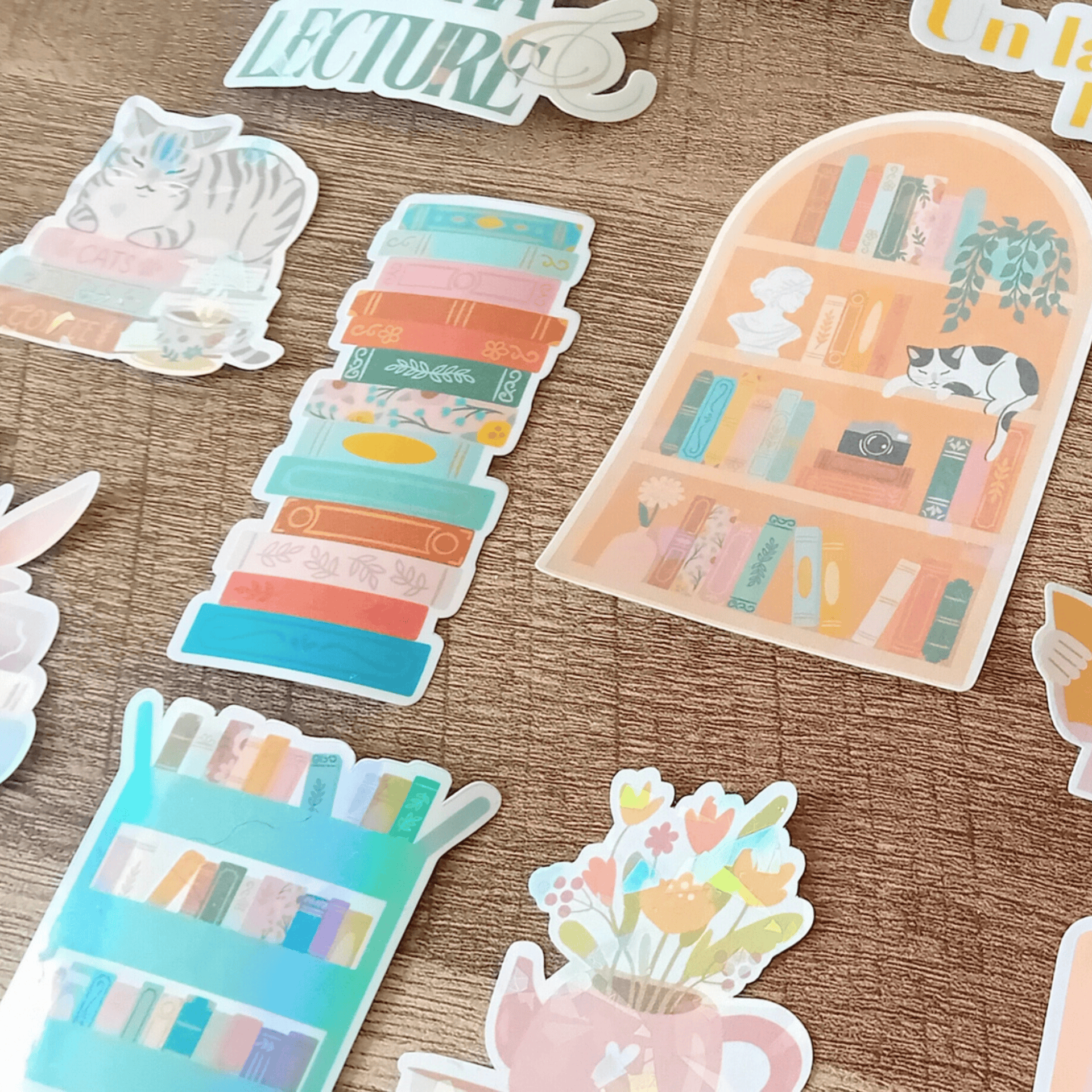 La baleine qui embosse Stickers Stickers Olografici Books Lovers