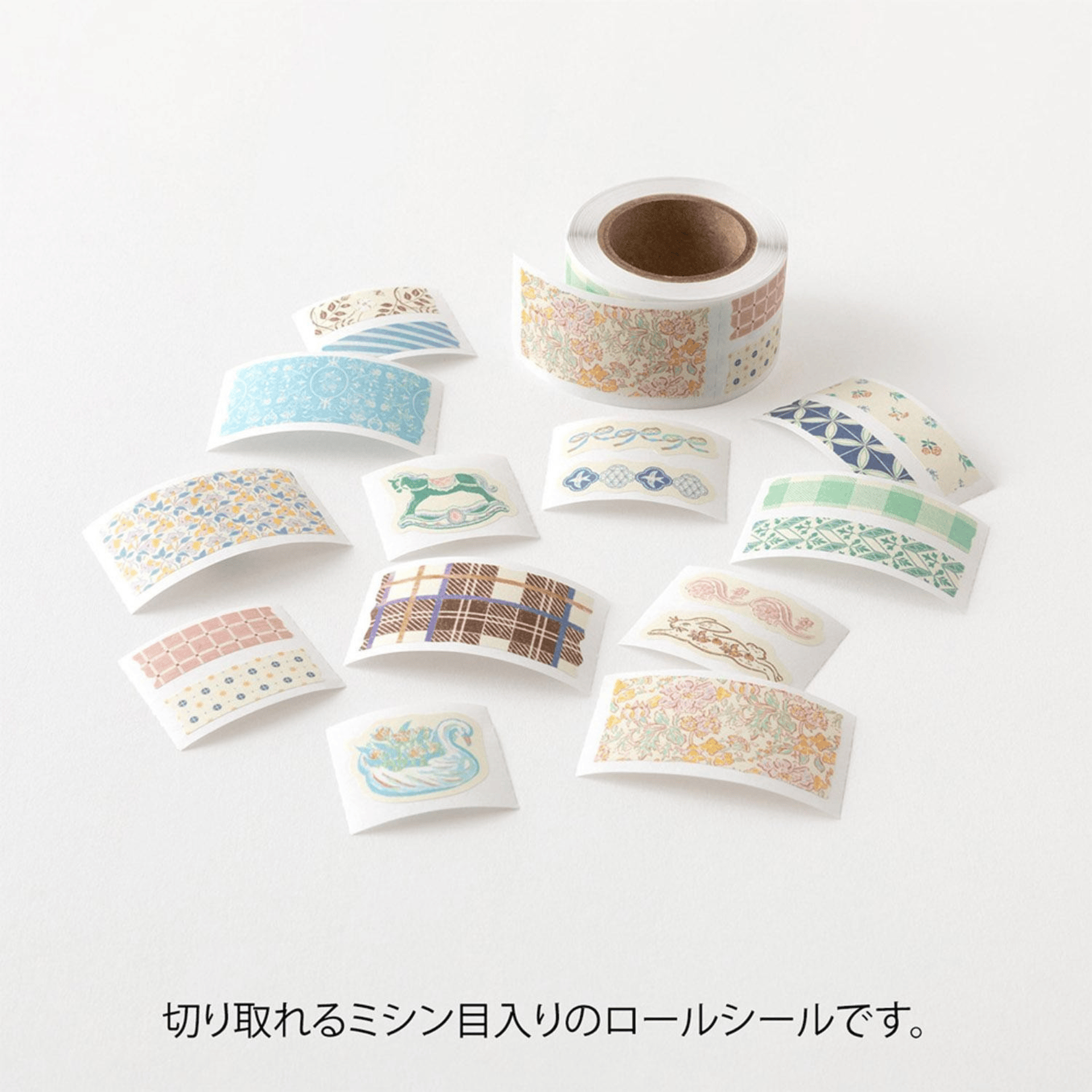 Midori Stickers Stickers Roll Yuru Log - Antique