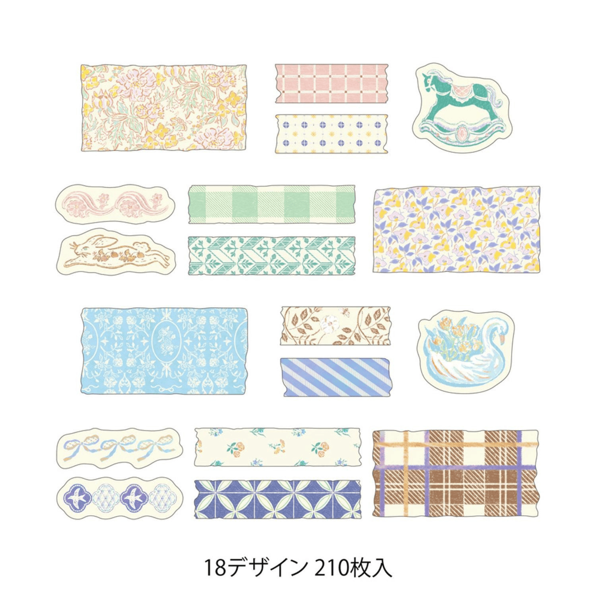 Midori Stickers Stickers Roll Yuru Log - Antique