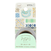 Midori Stickers Stickers Roll Yuru Log - Antique