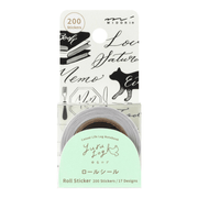 Midori Stickers Stickers Roll Yuru Log - Calligraphy