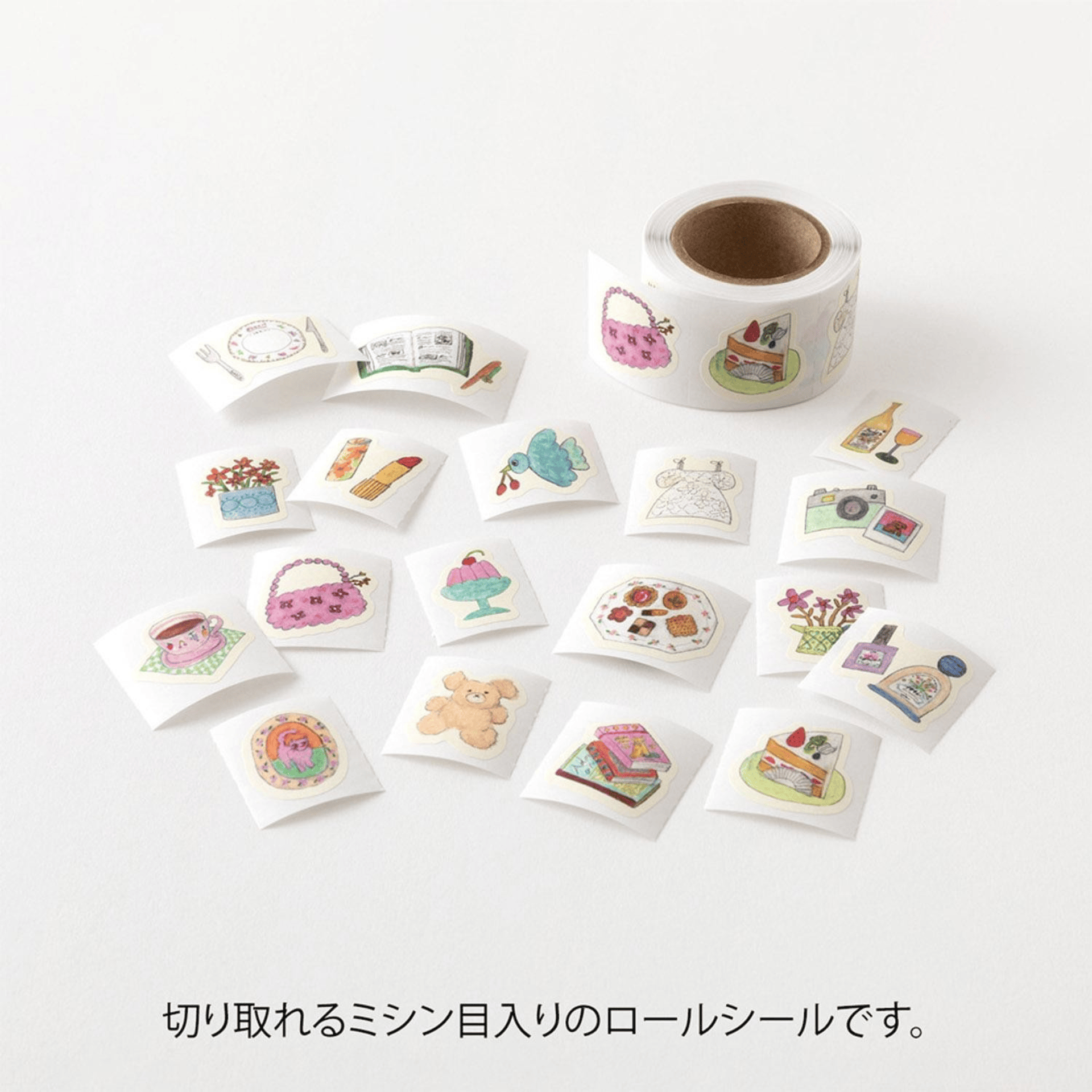 Midori Stickers Stickers Roll Yuru Log - Motifs