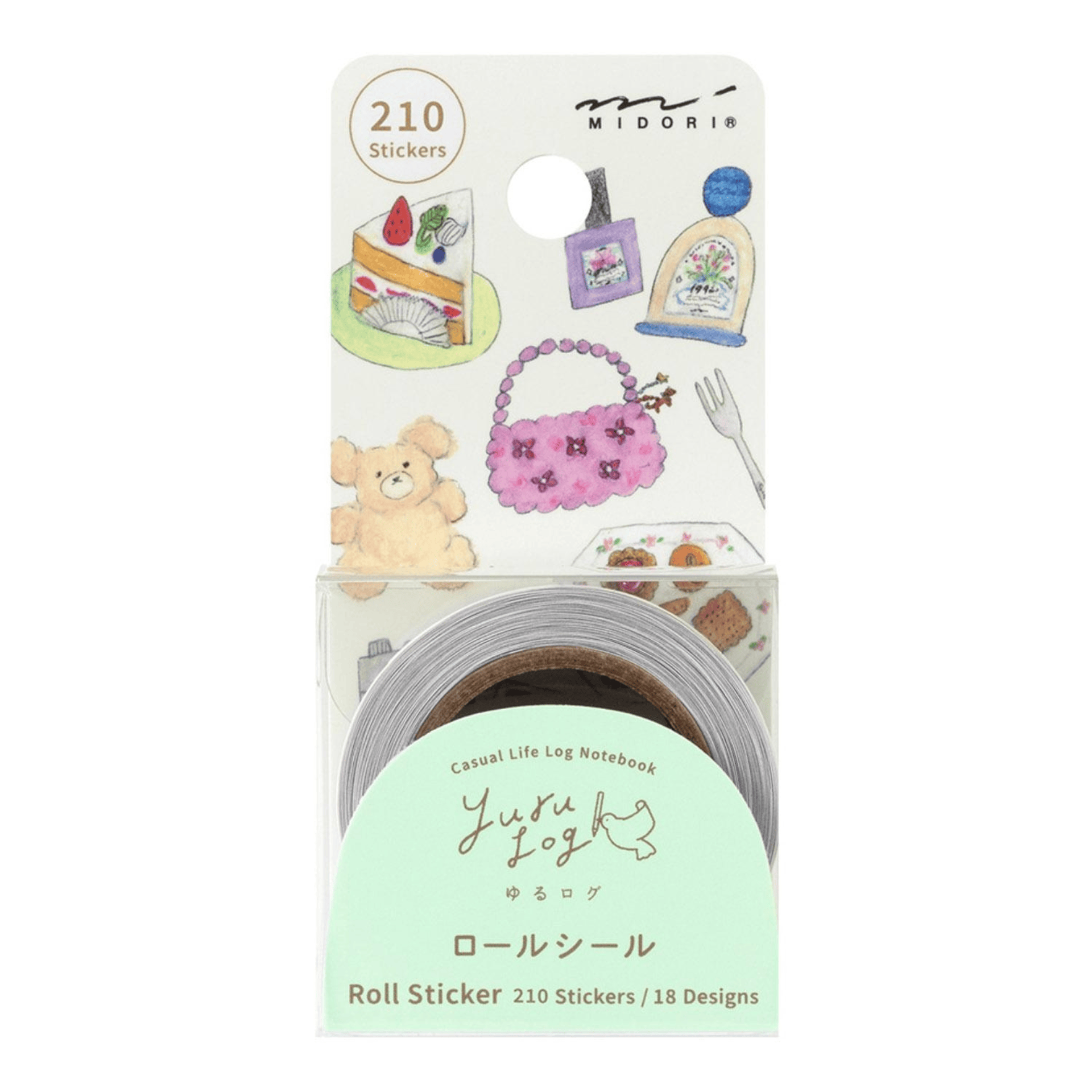 Midori Stickers Stickers Roll Yuru Log - Motifs