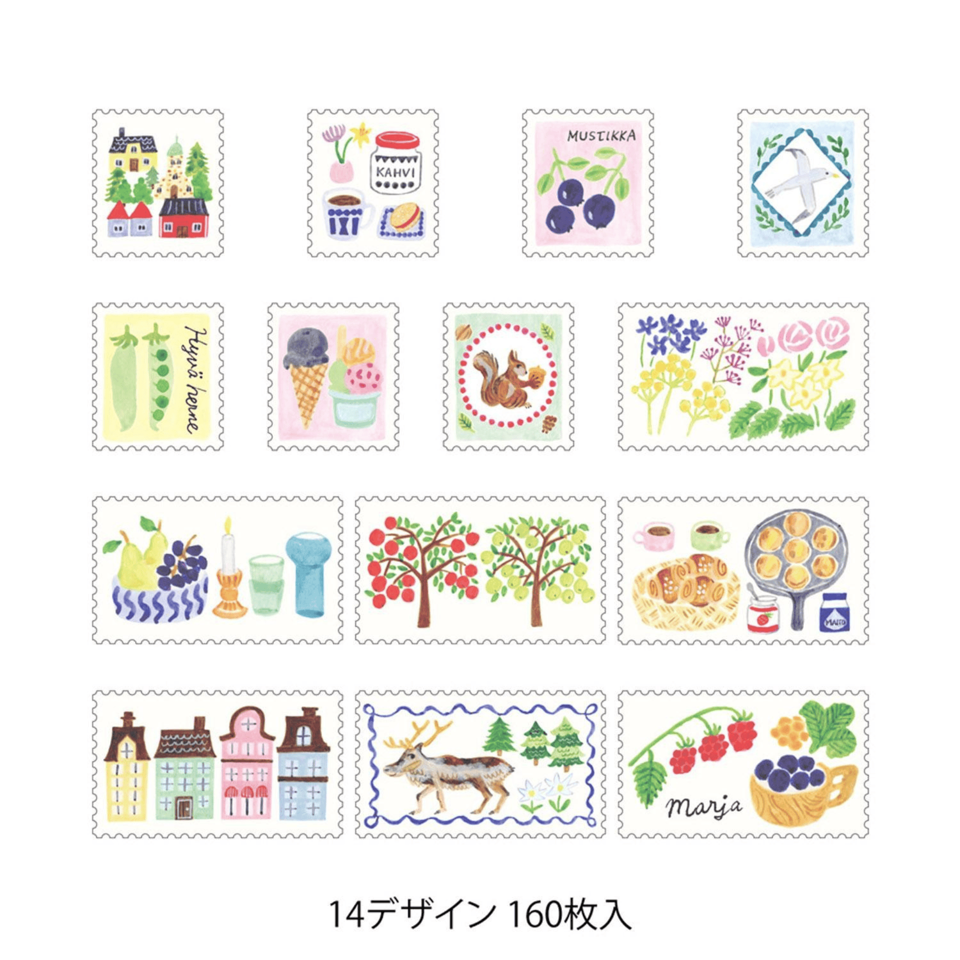 Midori Stickers Stickers Roll Yuru Log - Stamps