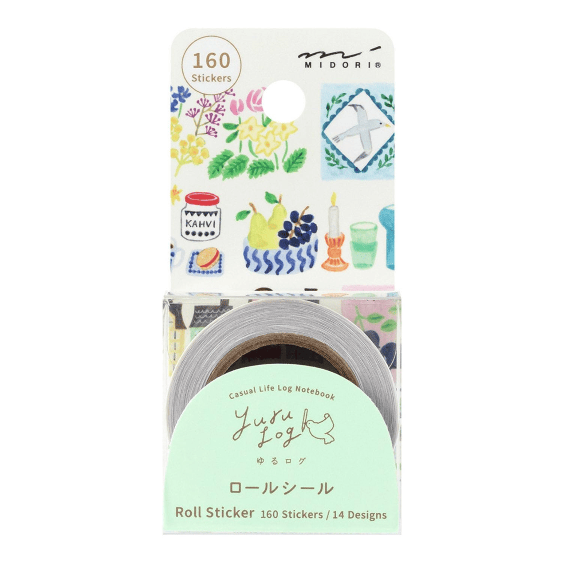 Midori Stickers Stickers Roll Yuru Log - Stamps