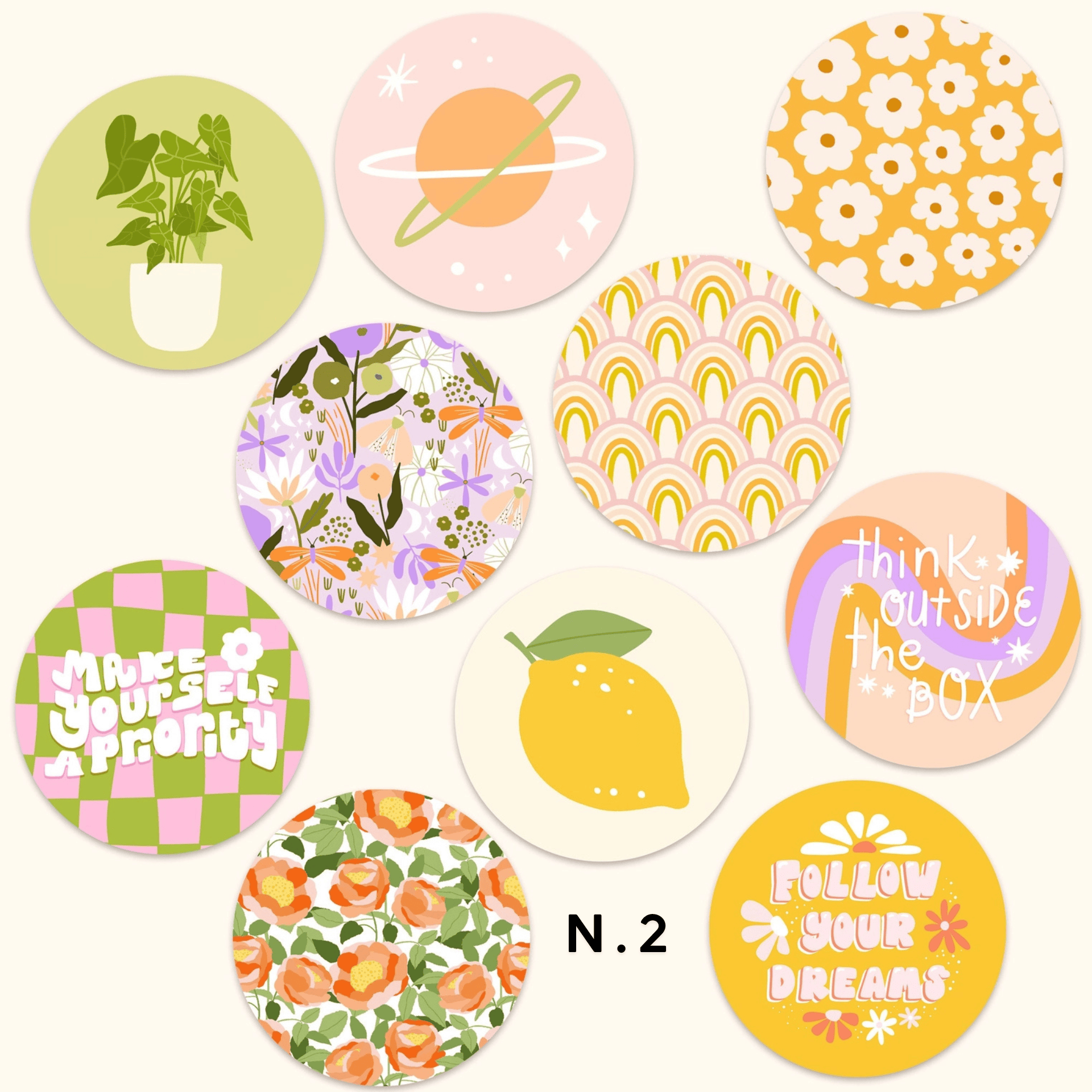 Muchable Stickers ROUND N.2 Stickers Round - Muchable