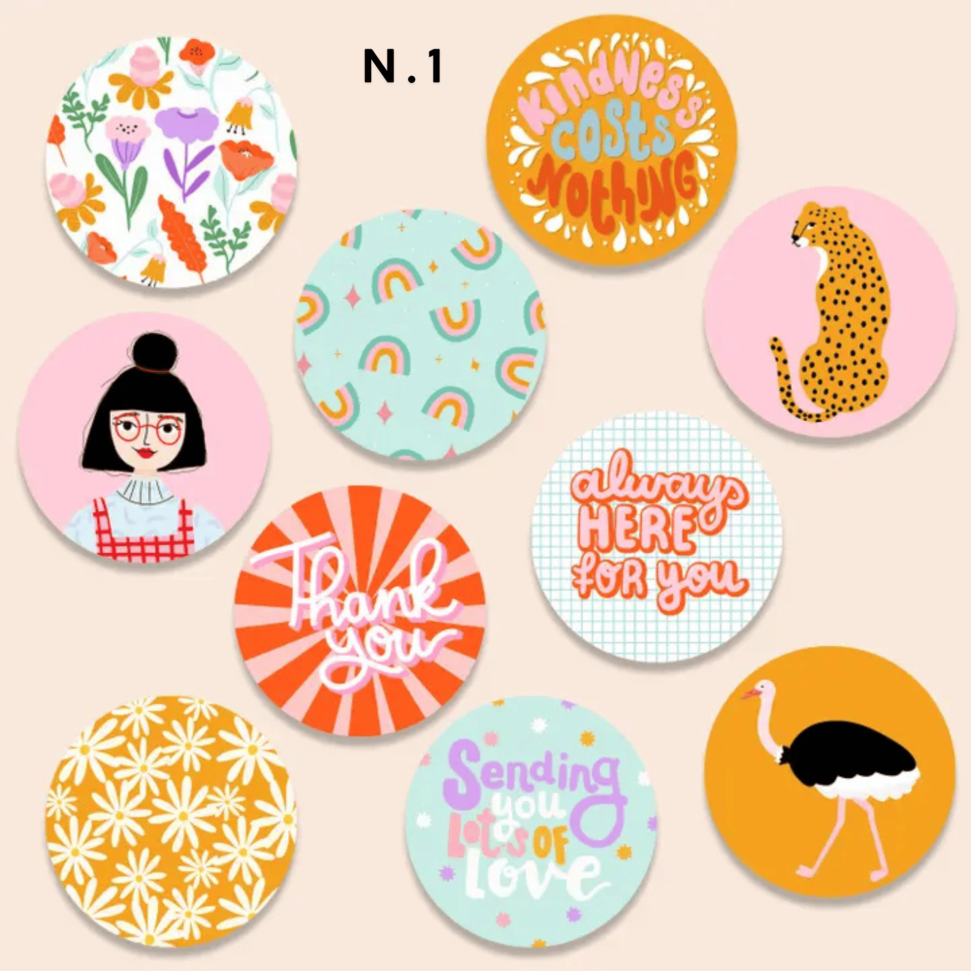 Muchable Stickers ROUND N. 1 Stickers Round - Muchable