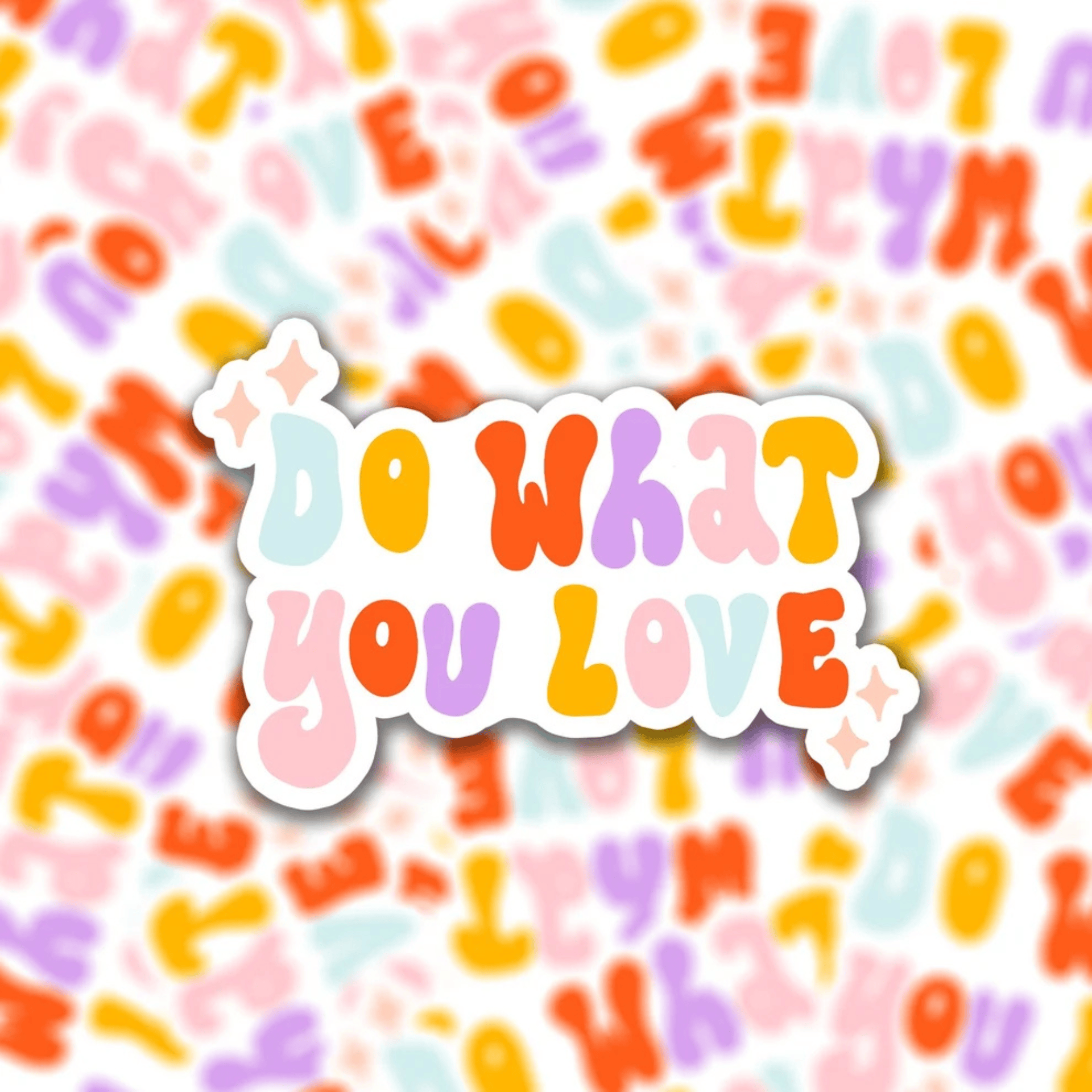 Muchable Stickers DO WHAT YOU LOVE Stickers Scritte Motivazionali in vinile - Muchable