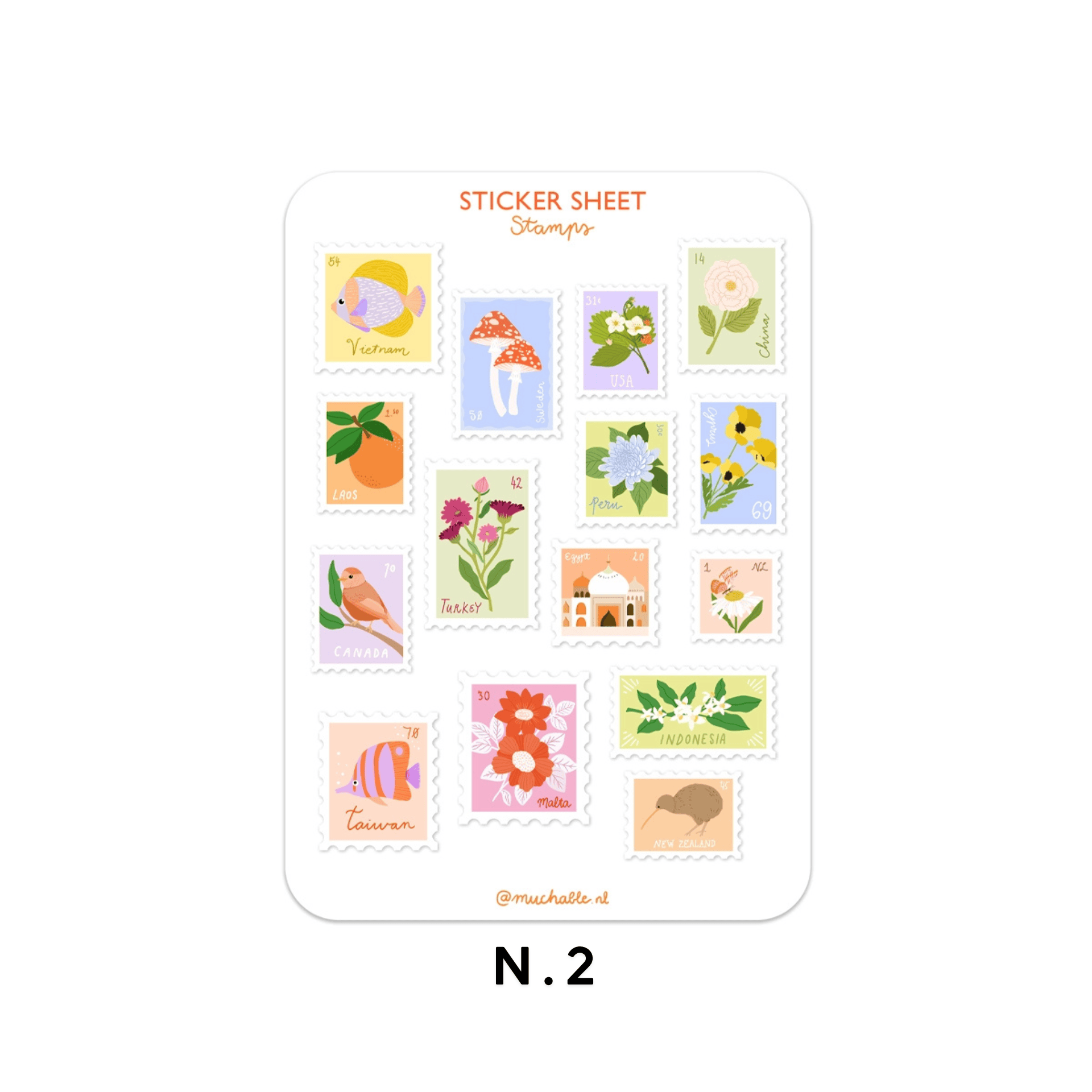 Muchable Stickers n.2 Stickers Stamp - Muchable