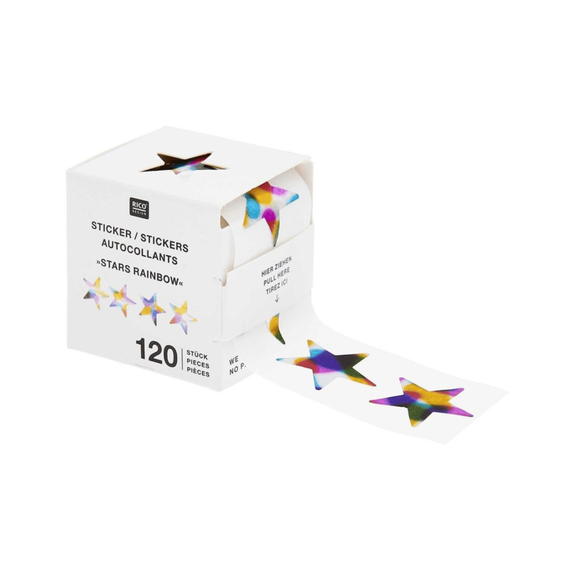 Rico Design Stickers Stickers Stars Rainbow