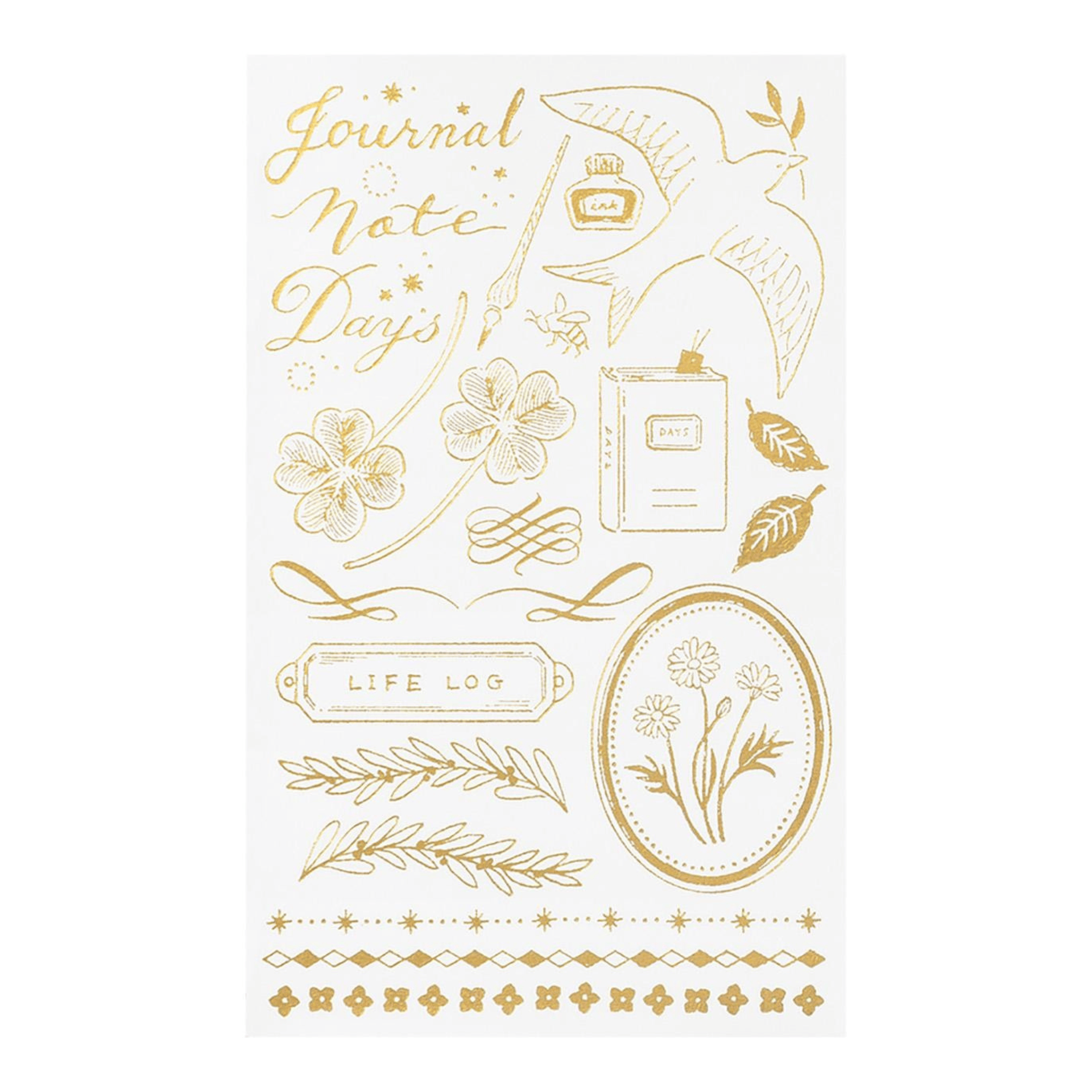 Midori Stickers Transfer Stickers Foil Happy Motifs