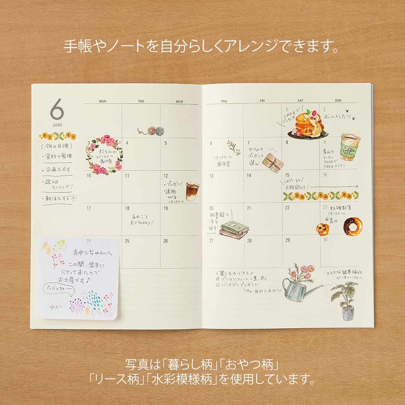 Midori Stickers Transfer Stickers Midori Watercolor patterns