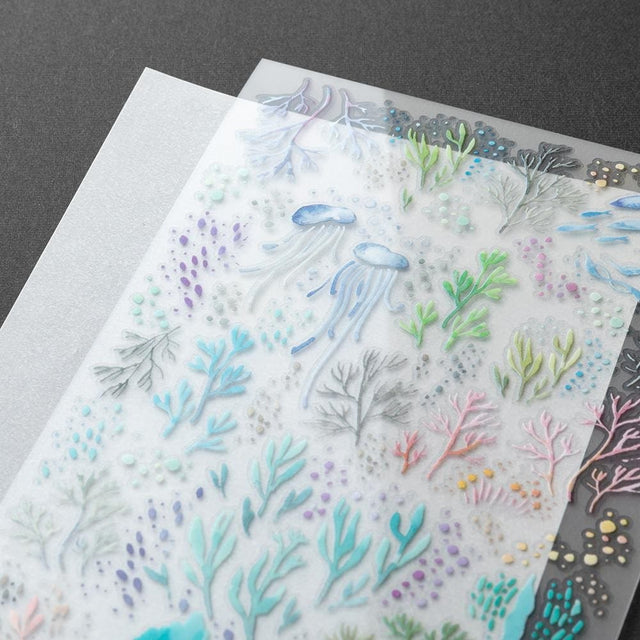 Midori Stickers Transfer Stickers Midori Watercolor Sea