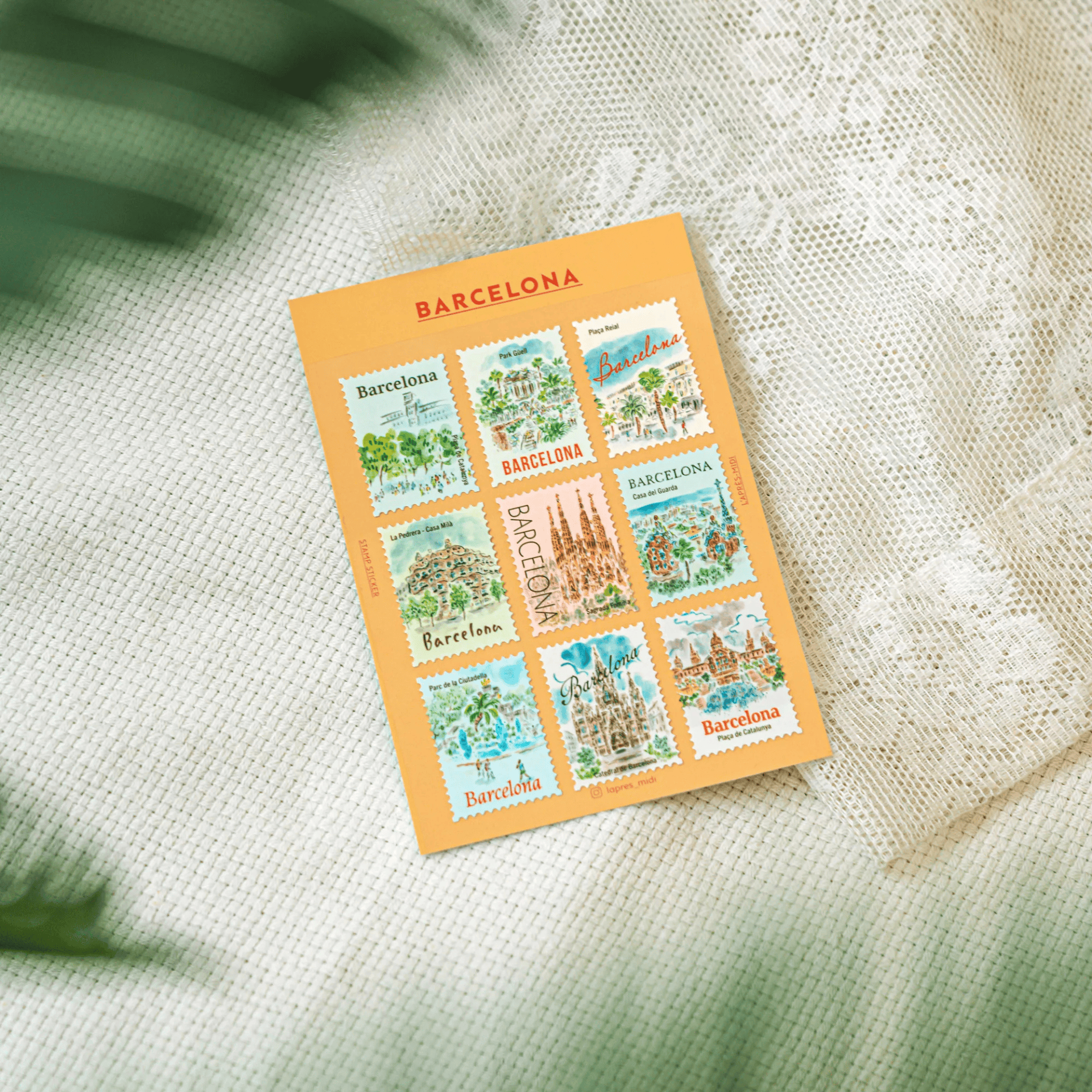 Pansydaisy Korea Stickers Travel Stamp Stickers - Barcelona