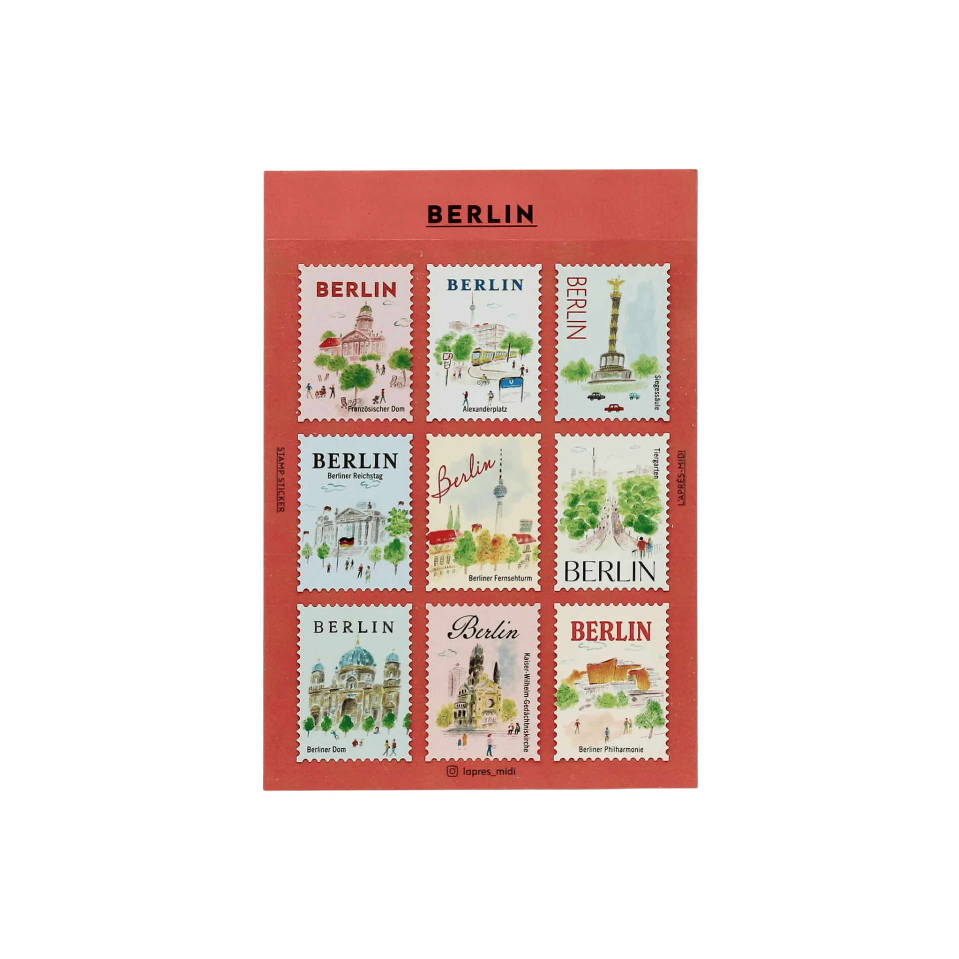 Pansydaisy Korea Stickers Travel Stamp Stickers -Berlin