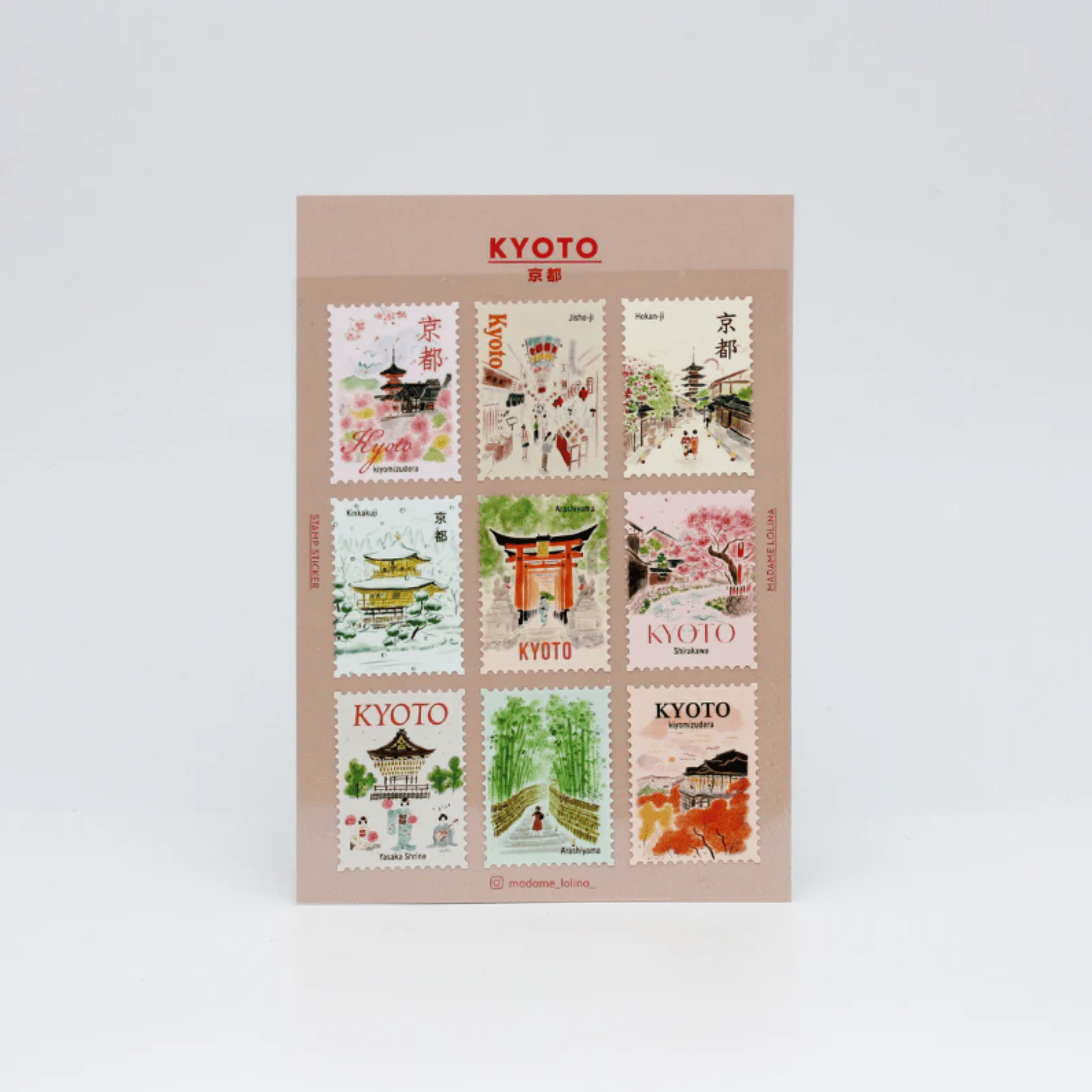 Pansydaisy Korea Stickers Travel Stamp Stickers - Kyoto