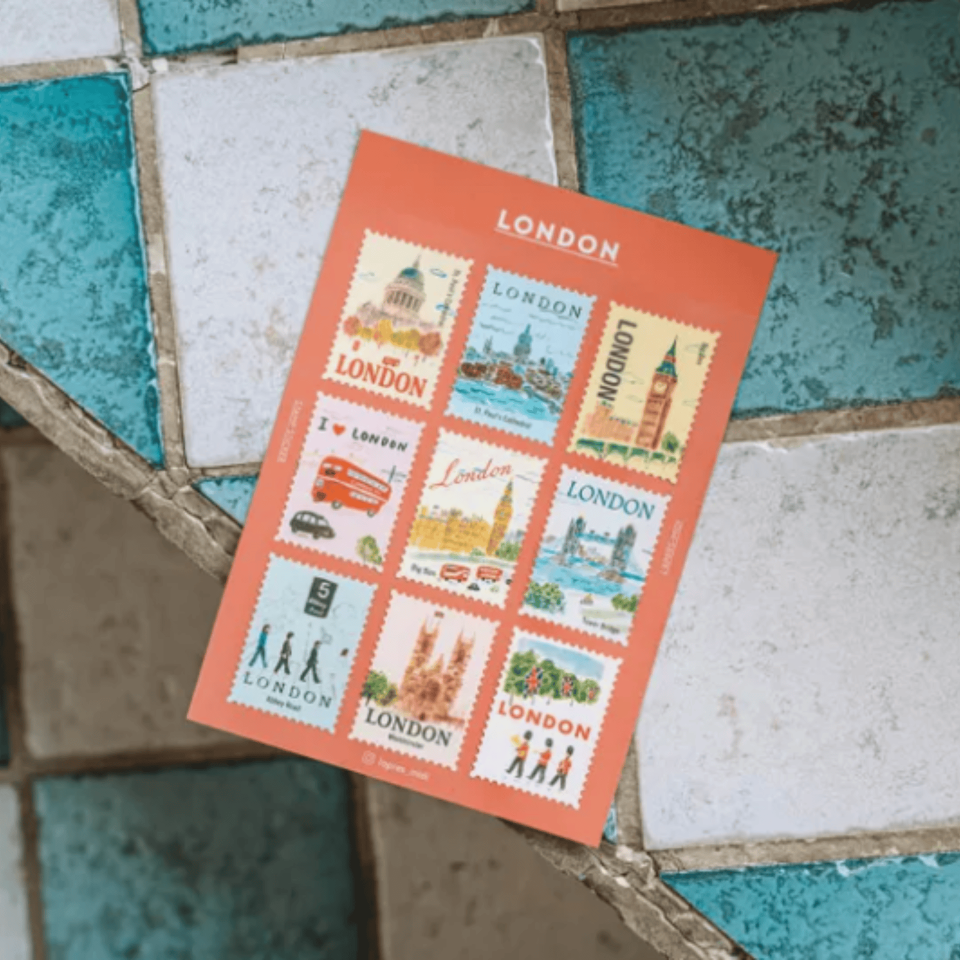 Pansydaisy Korea Stickers Travel Stamp Stickers - London