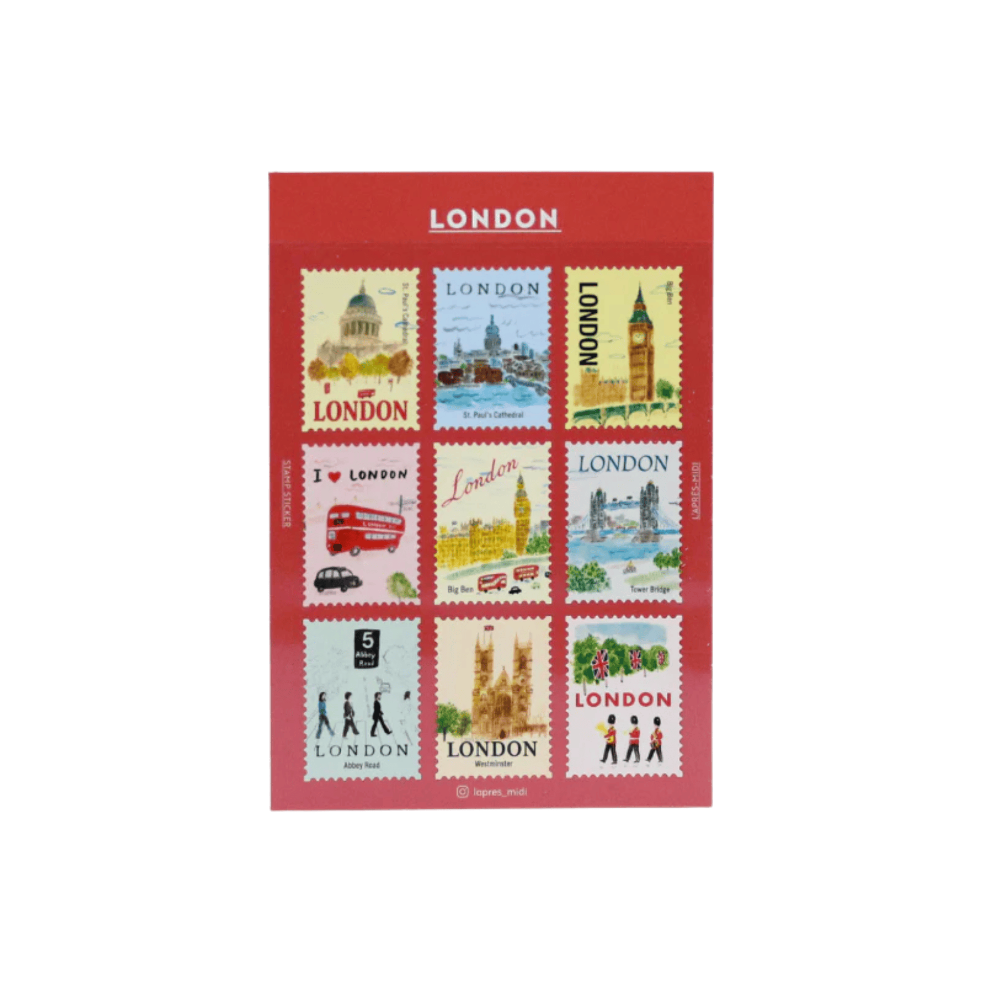 Pansydaisy Korea Stickers Travel Stamp Stickers - London