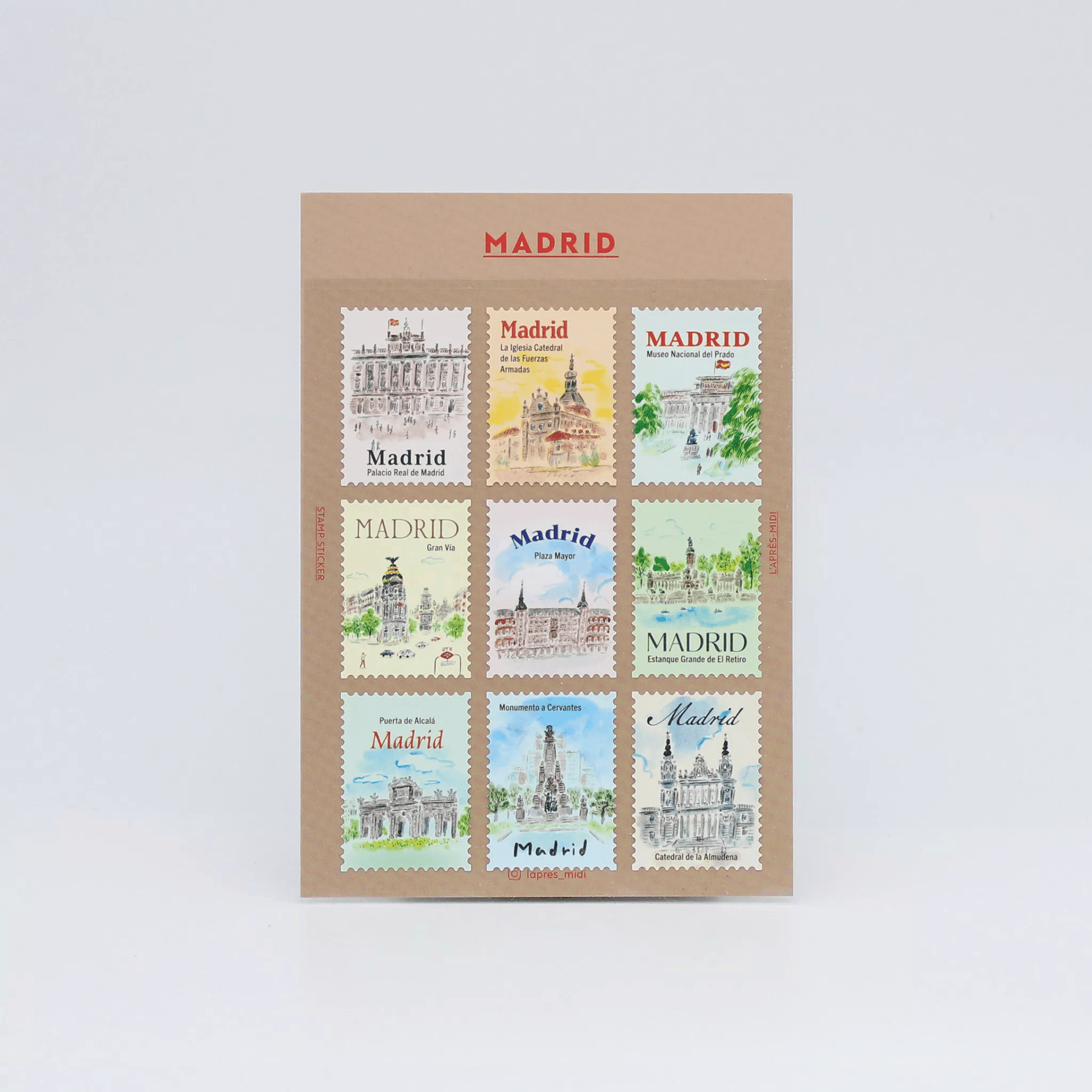 Pansydaisy Korea Stickers Travel Stamp Stickers - Madrid