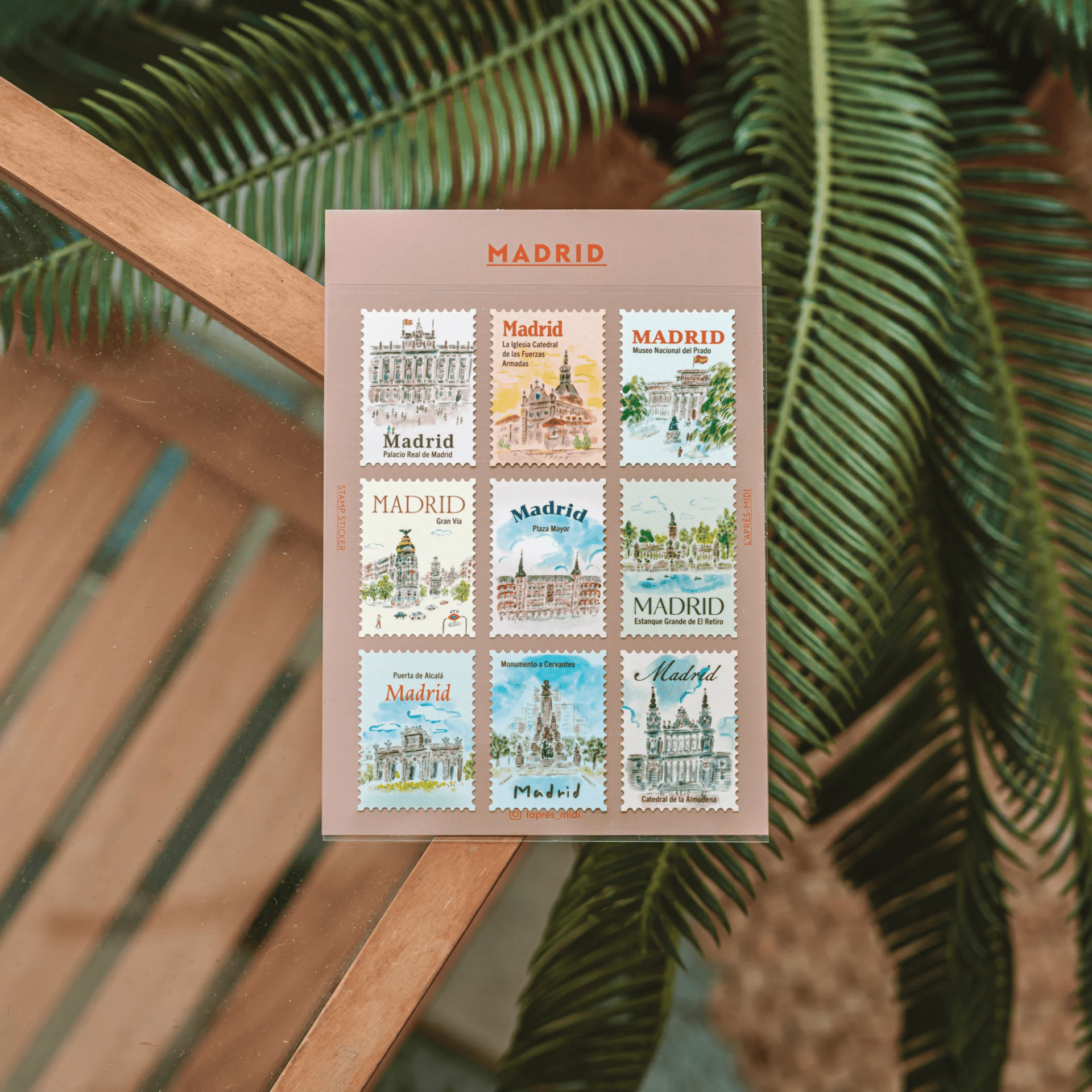 Pansydaisy Korea Stickers Travel Stamp Stickers - Madrid