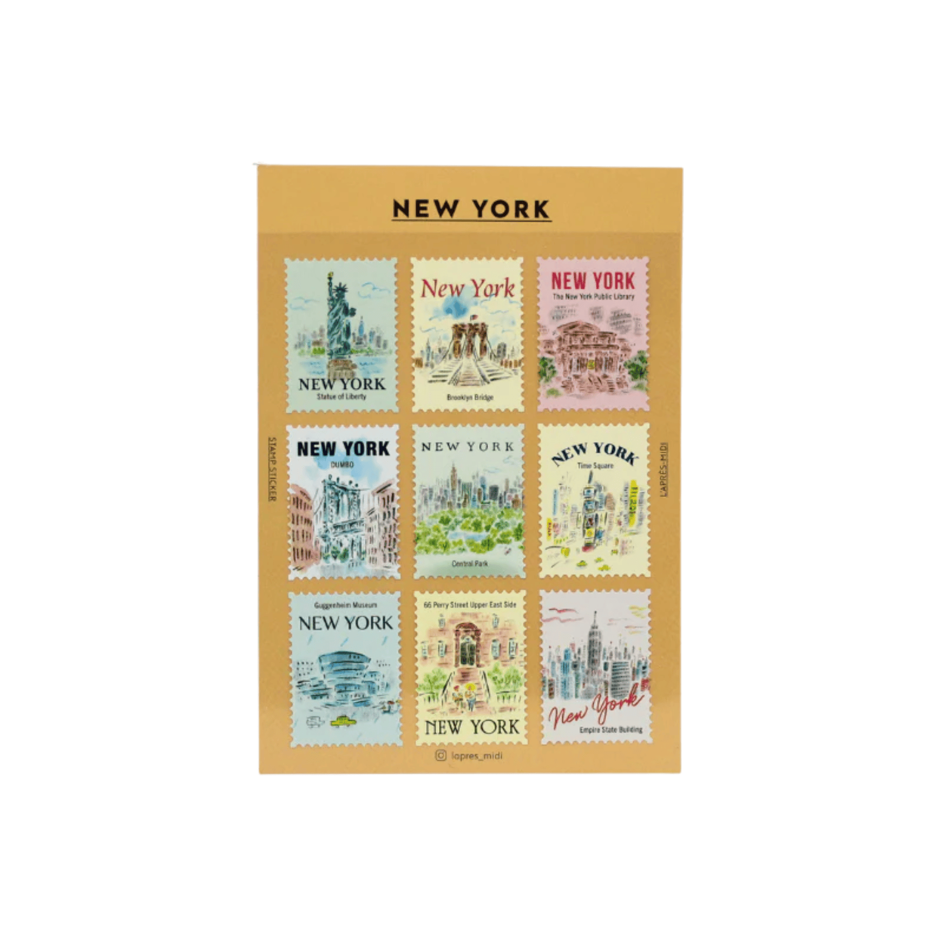Pansydaisy Korea Stickers Travel Stamp Stickers - New York