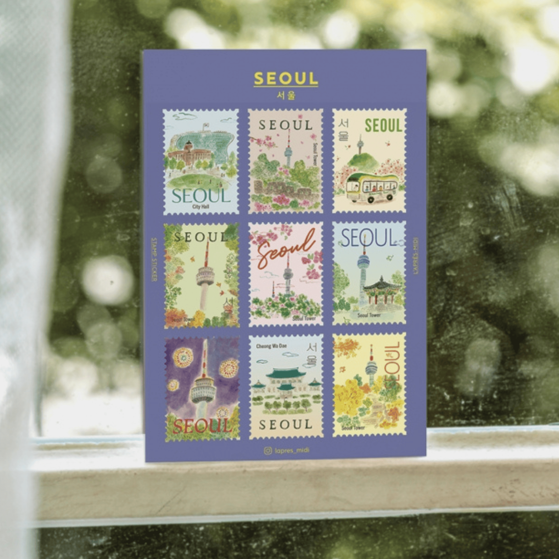 Pansydaisy Korea Stickers Travel Stamp Stickers - Seoul