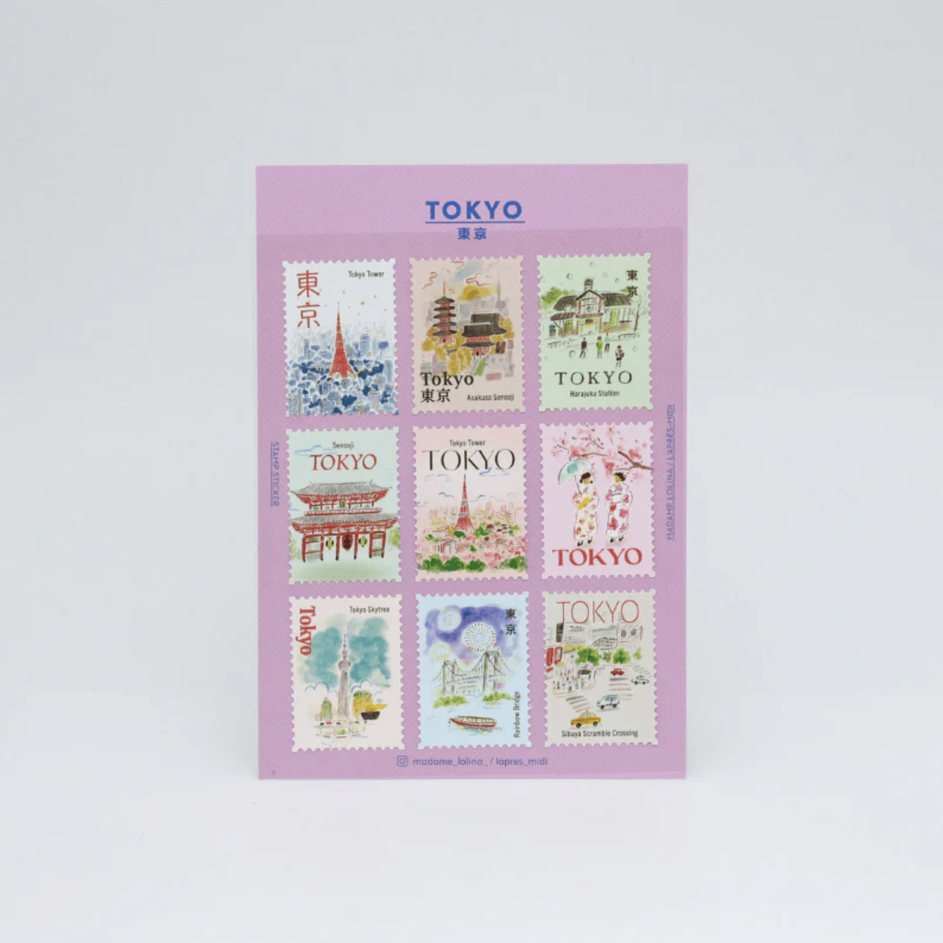 Pansydaisy Korea Stickers Travel Stamp Stickers - Tokyo